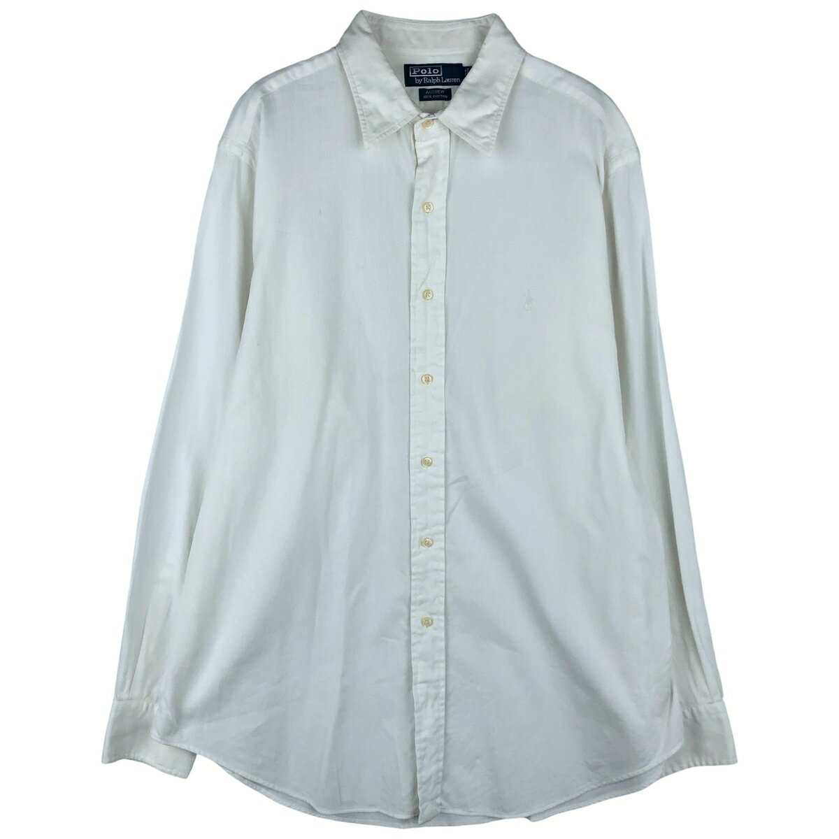 古着 ラルフローレン Ralph Lauren POLO by Ralph Lauren ANDREW 長袖 コットンシャツ メンズL相当 /eaa610561 【中古】 【260209】 ホワイト系 春夏秋冬