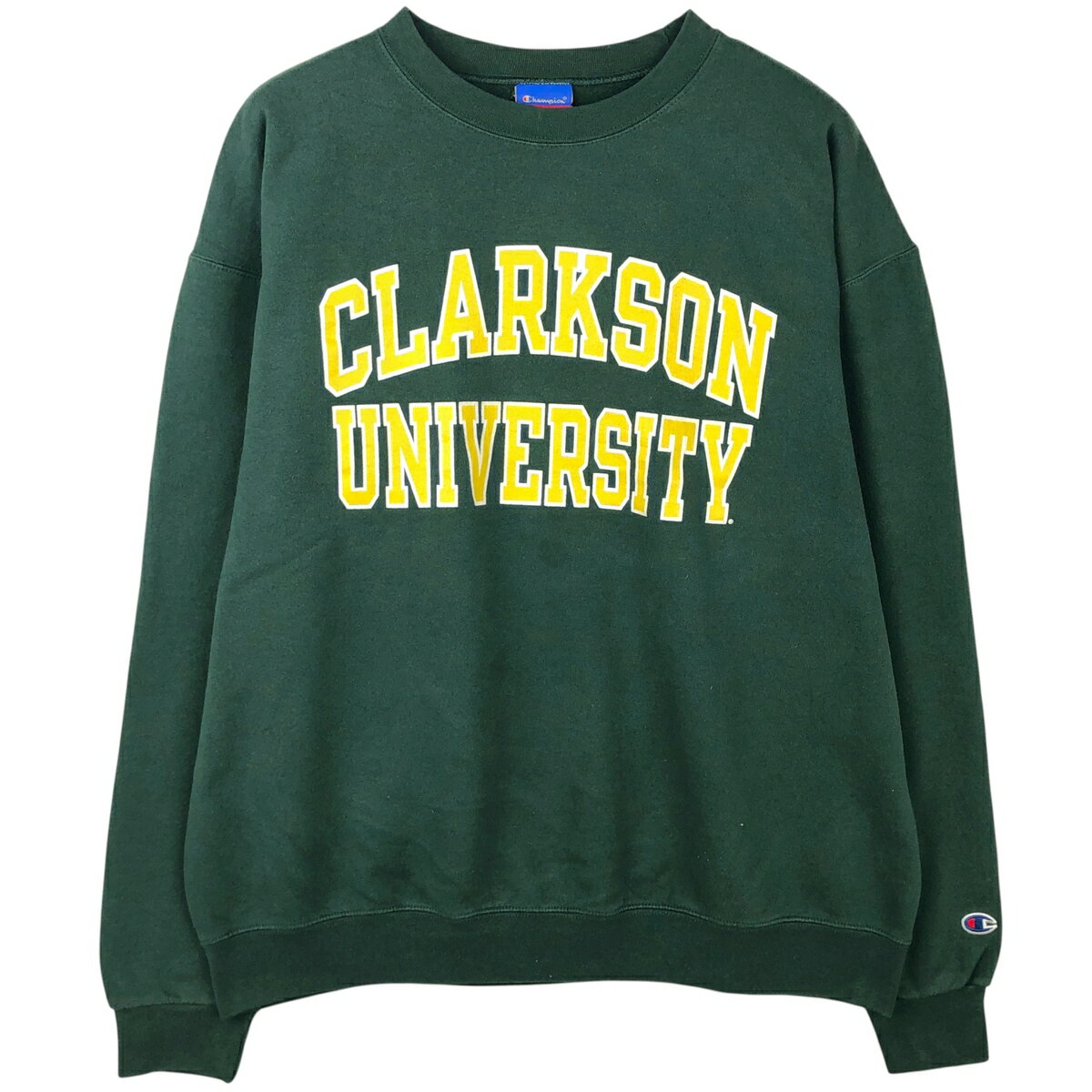 樂天商城 - 古着 00'S~ チャンピオン Champion AUTHENTIC ATHLETICWEAR カレッジスウェットシャツ トレーナー メンズXL相当 /eaa610684 【中古】 【260213】 グリーン系 春夏秋冬