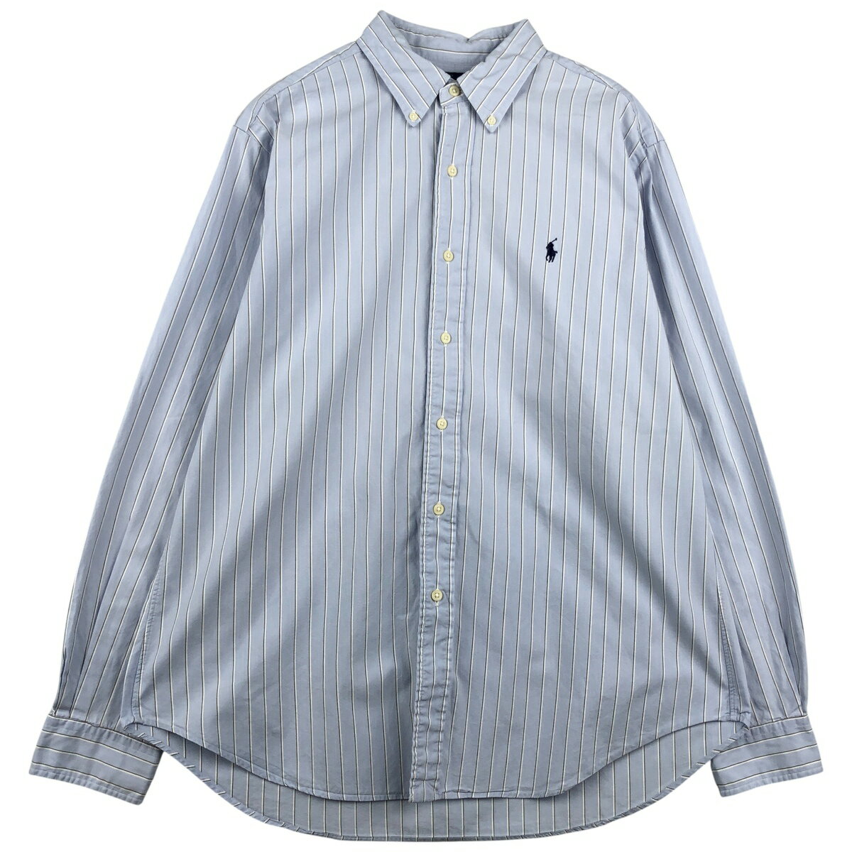 Rakuten - 古着 ラルフローレン Ralph Lauren CLASSIC FIT 長袖 ボタンダウンストライプシャツ メンズL相当 /eaa610703 【中古】 【260207】 【SS2606_10