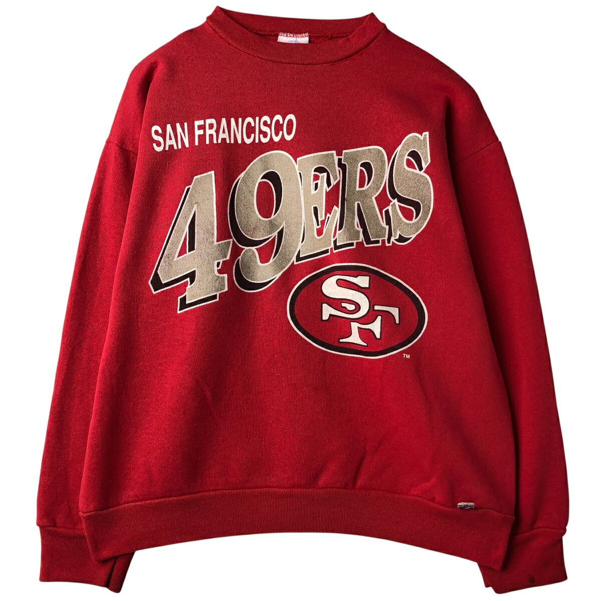 古着 90'S LOGO7 HEAVYWEIGHT NFL SAN FRANCISCO 49ERS サンフランシスコ フォーティーナイナーズ プリントスウェットシャツ トレーナー USA製 メンズL相当 ヴィンテージ /eaa610797 【中古】 【260209】 【SS2606_10