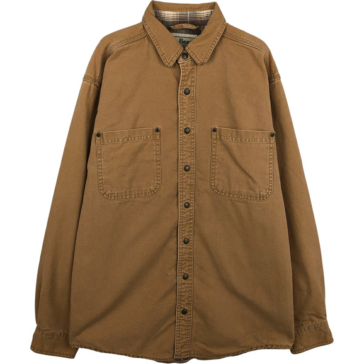 Rakuten - 古着 90~00'S エルエルビーン L.L.Bean 長袖 ダックワークシャツ カナダ製 メンズM相当 ヴィンテージ /eaa610931 【中古】 【260215】 ベージュ系 春夏秋冬