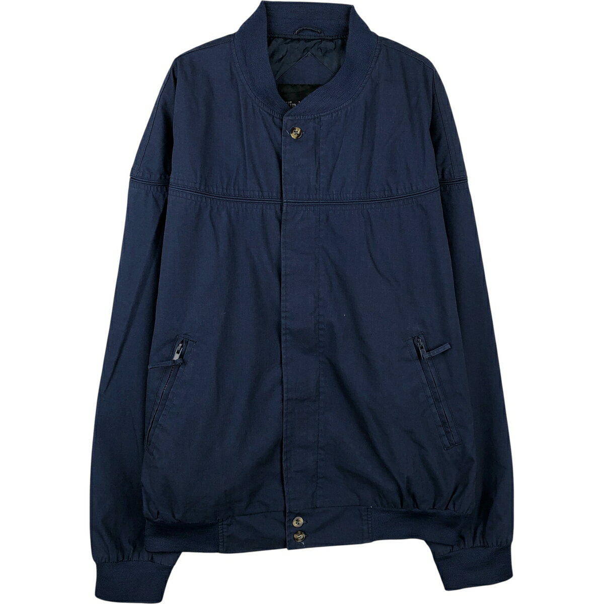 樂天商城 - 古着 Windbreaker ダービージャケット カップショルダージャケット メンズL相当 /eaa611035 【中古】 【260216】 ネイビー系 春秋冬