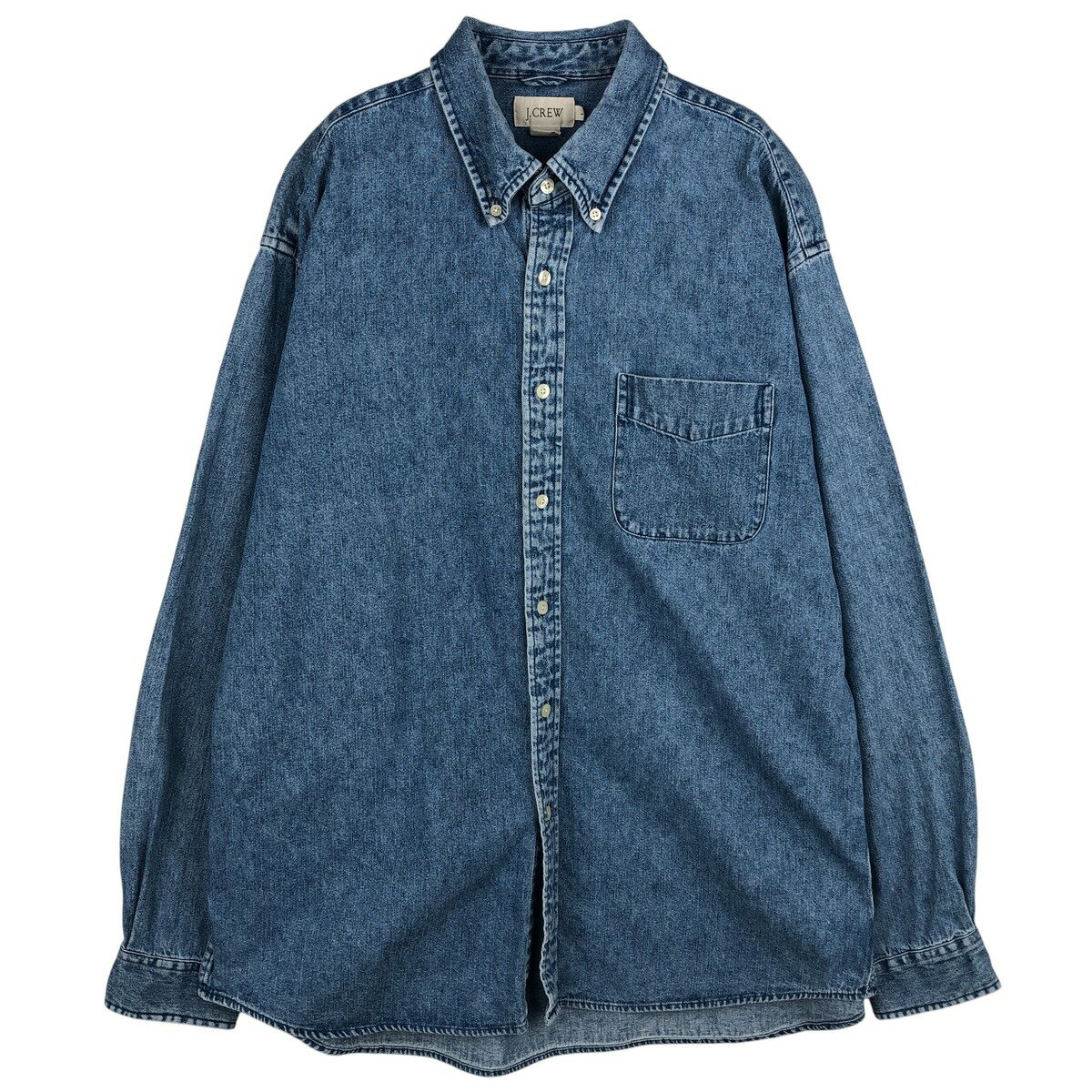 樂天商城 - 古着 ジェイクルー J.Crew 長袖 ボタンダウンデニムシャツ メンズL相当 /eaa611089 【中古】 【260209】 ブルー系 春夏秋冬