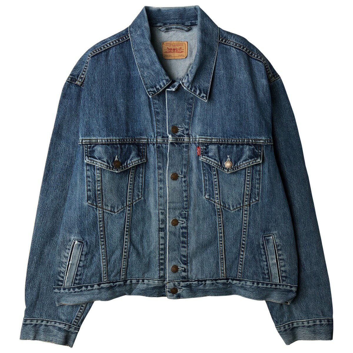 古着 00'S リーバイス Levi's 70550-0414 ユーロモデル デニムジャケット Gジャン メンズXL相当 /eaa611156 【中古】 【260202】 【NH-2508】 ブルー系 春秋冬