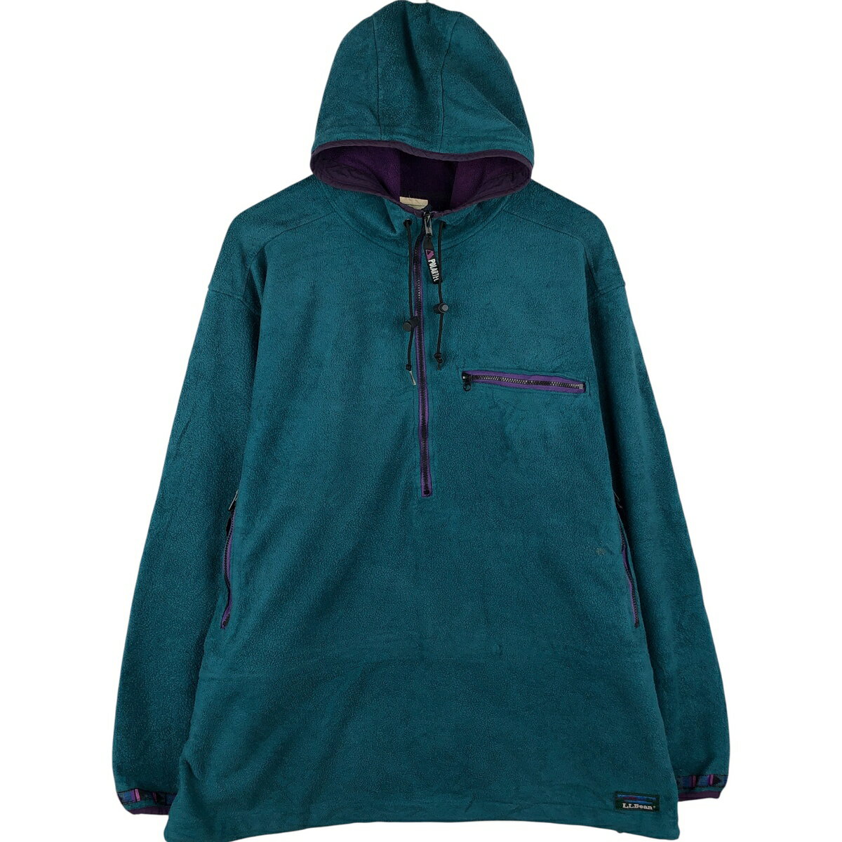 樂天商城 - 古着 ~90'S エルエルビーン L.L.Bean ハーフジップ フリースプルオーバーパーカー メンズXL相当 ヴィンテージ /eaa611407 【中古】 【260131】 グリーン系 春秋冬