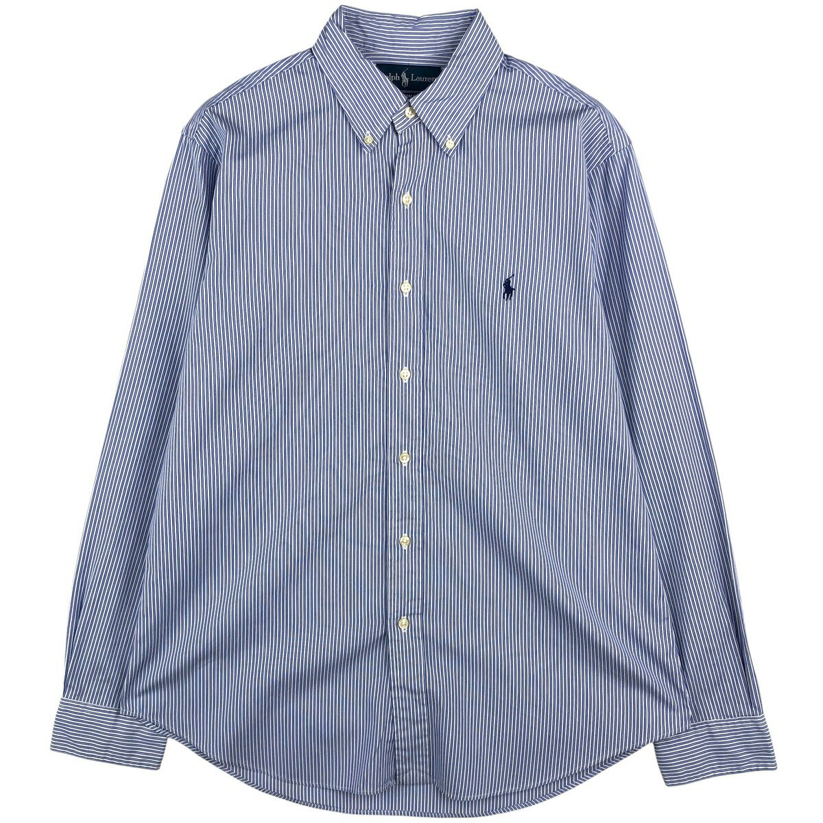 Rakuten - 古着 ラルフローレン Ralph Lauren CUSTOM FIT 長袖 ボタンダウンストライプシャツ メンズL相当 /eaa611712 【中古】 【260202】 【DL2603-RL】 【NH-2508】 ホワイト系 春夏秋冬