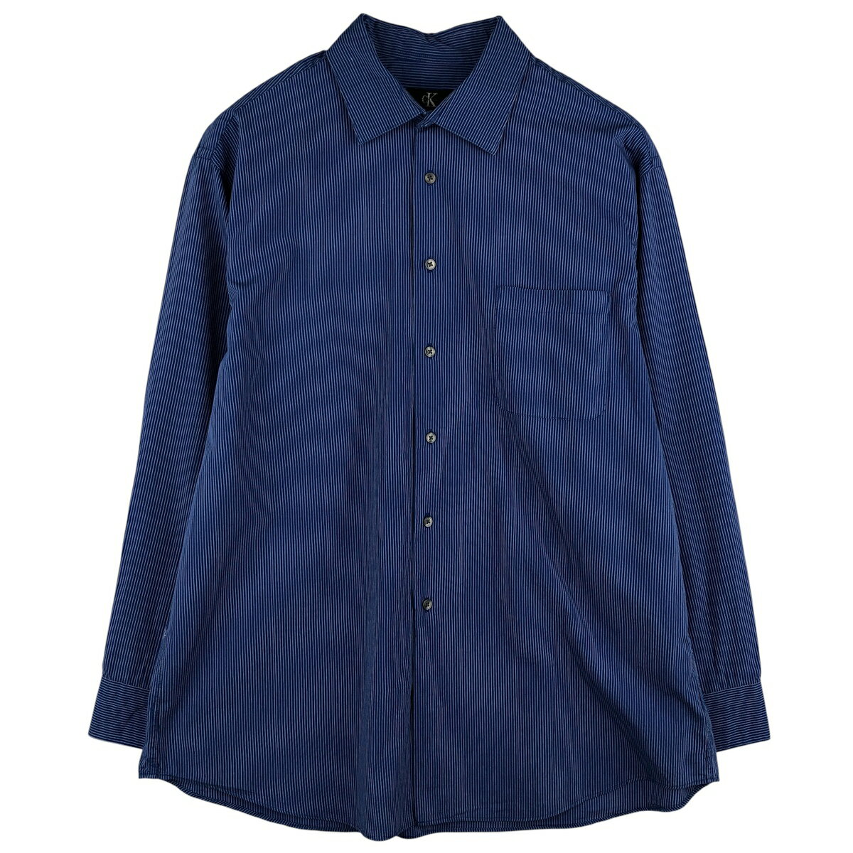 樂天商城 - 古着 カルバンクライン Calvin klein REGULAR FIT 長袖 コットンストライプシャツ メンズXL相当 /eaa611720 【中古】 【260130】 【NH-2508】 【SS2606_10】