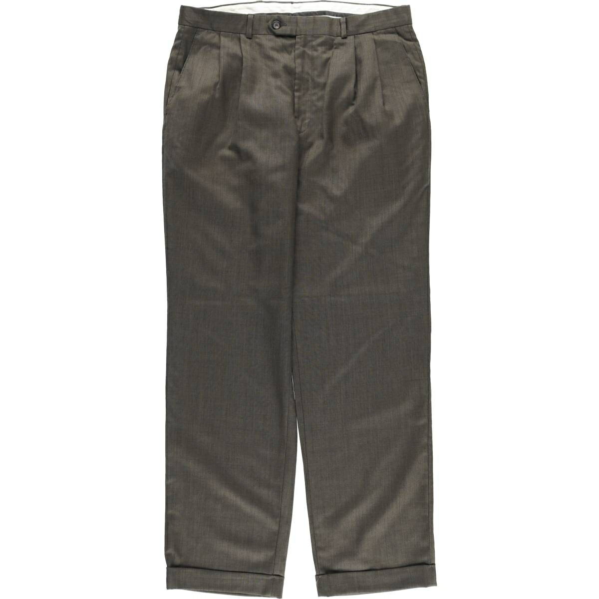 樂天商城 - 古着 ラルフローレン Ralph Lauren LAUREN ローレン ツータック ウールパンツ スラックス カナダ製 メンズw34相当 /eaa611830 【中古】 【260202】 【DL2603-RL】 春夏秋冬