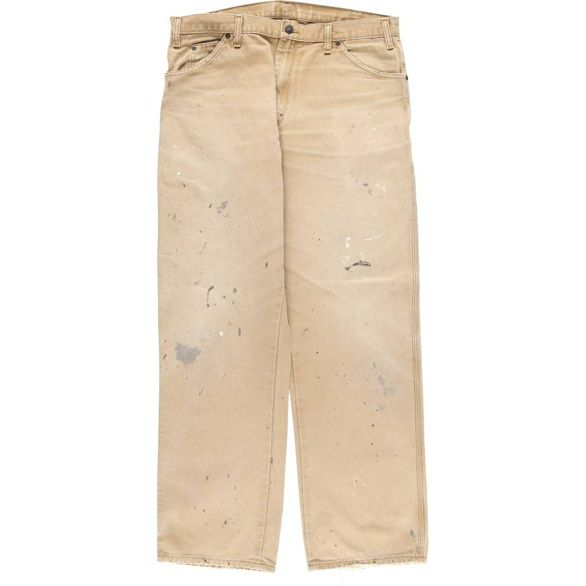 Pants - 古着 ディッキーズ Dickies ペイント ダックペインターパンツ メンズw37相当 /eaa611834 【中古】 【260214】 ベージュ系 春夏秋冬