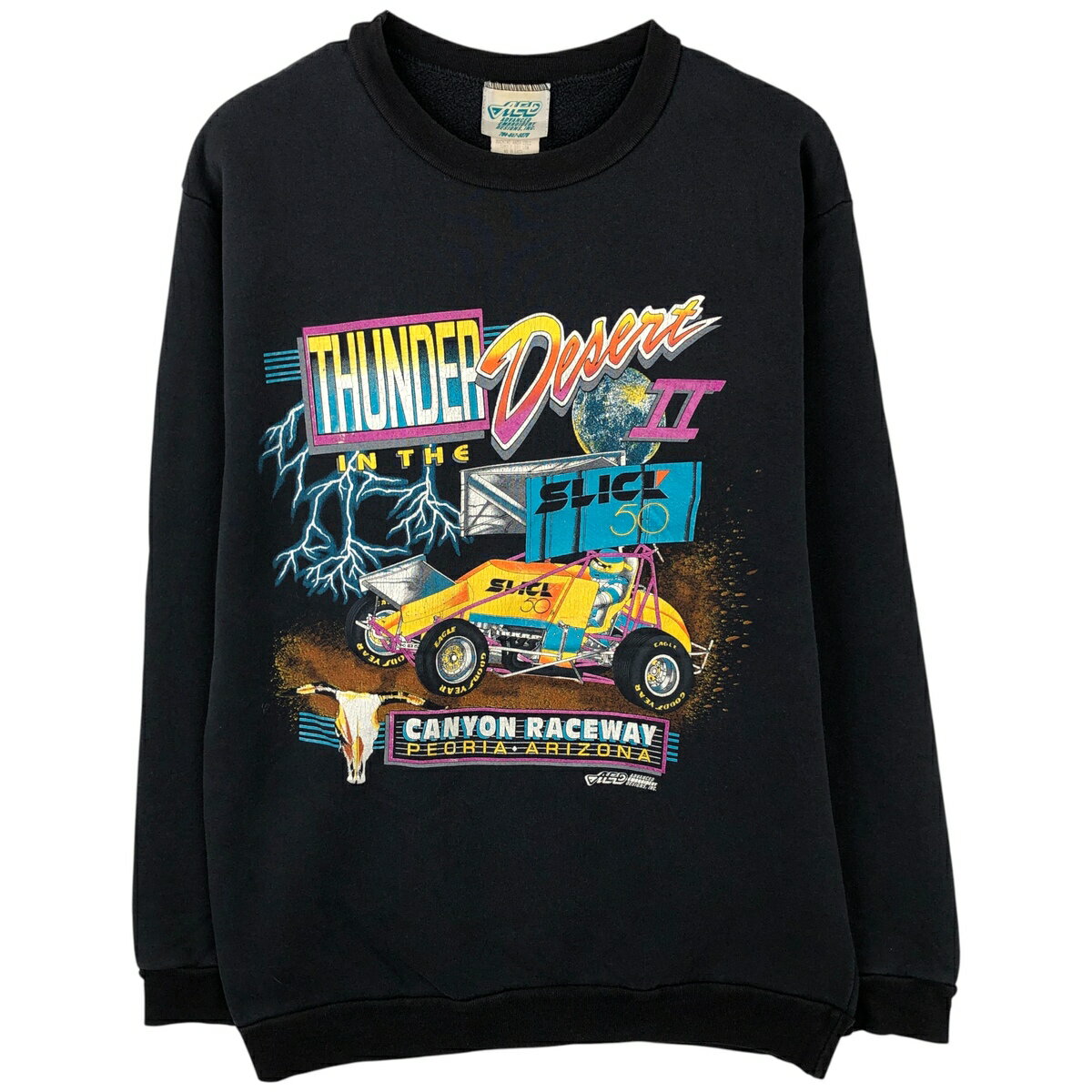 古着 AED プリントスウェットシャツ トレーナー USA製 メンズL相当 ヴィンテージ /eaa612121 【中古】 ..