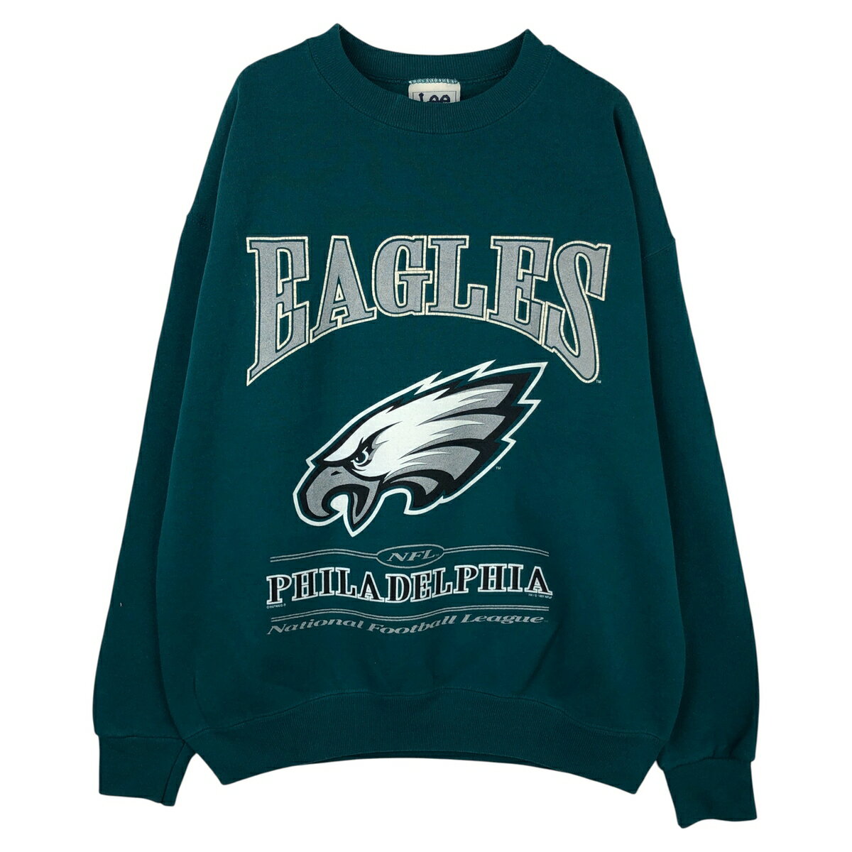 Collaboration - 古着 90'S リー Lee SPORT NFL PHILADELPHIA EAGLES フィラデルフィアイーグルス プリントスウェットシャツ トレーナー USA製 メンズL相当 ヴィンテージ /eaa612209 【中古】 【260213】 グリーン系 春夏秋冬