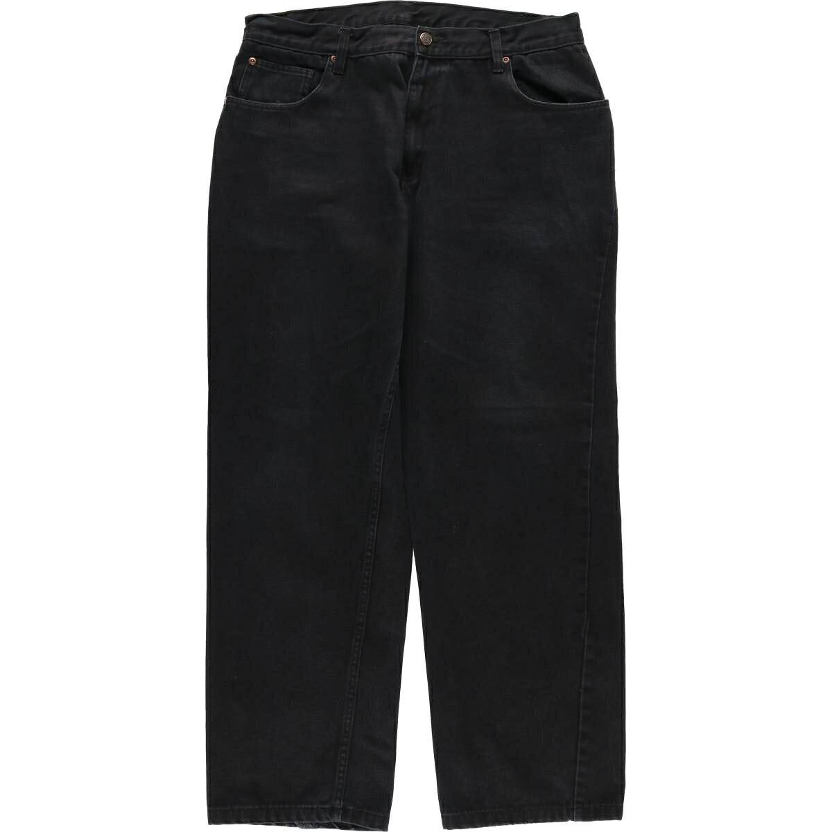 送料無料】 古着 Dickies ディッキーズ ブラックデニムパンツ 極太 