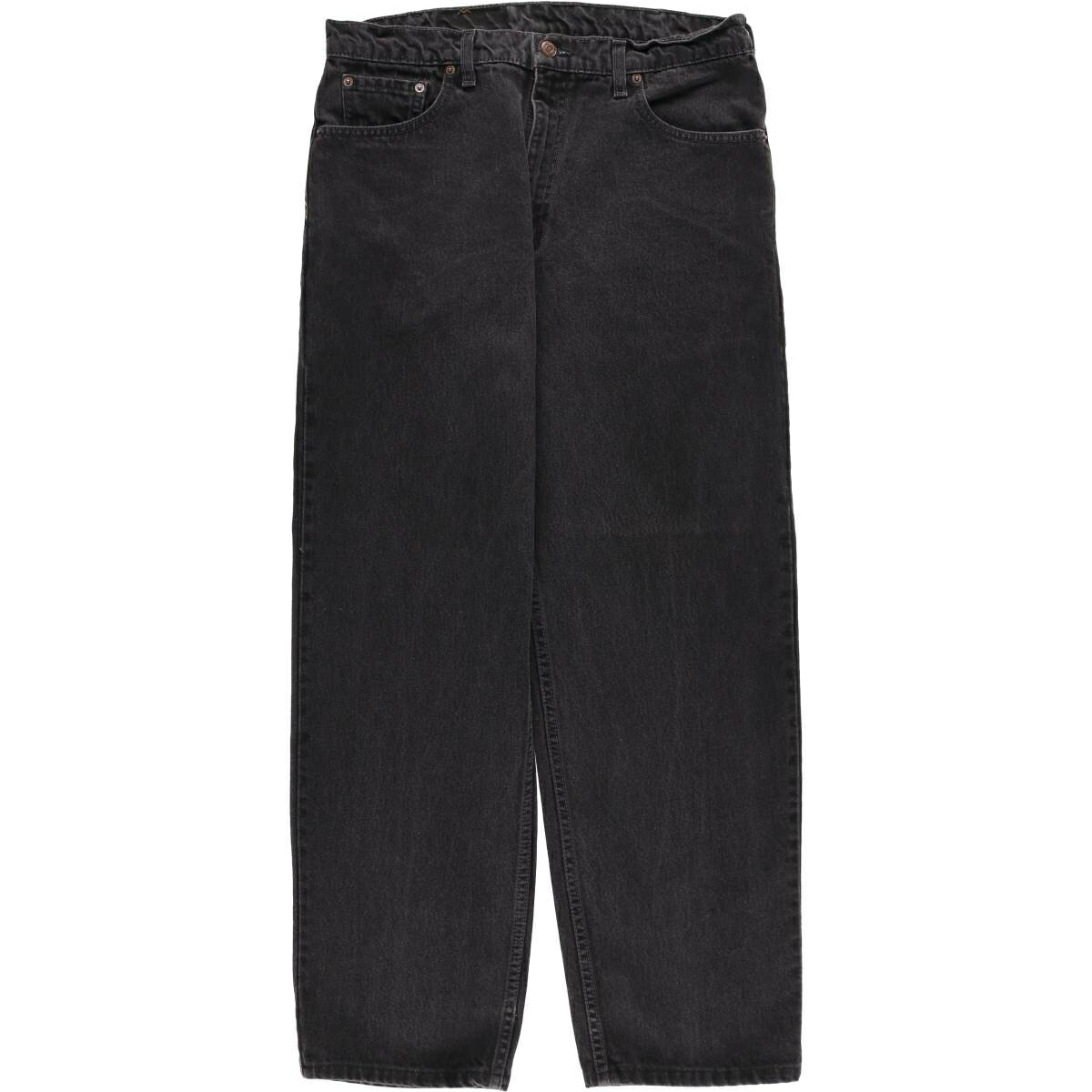 古着 90~00'S リーバイス Levi's 550 RELAXED FIT COUPE RELAX ブラックデニム テーパードデニムパンツ カナダ製 メンズ...