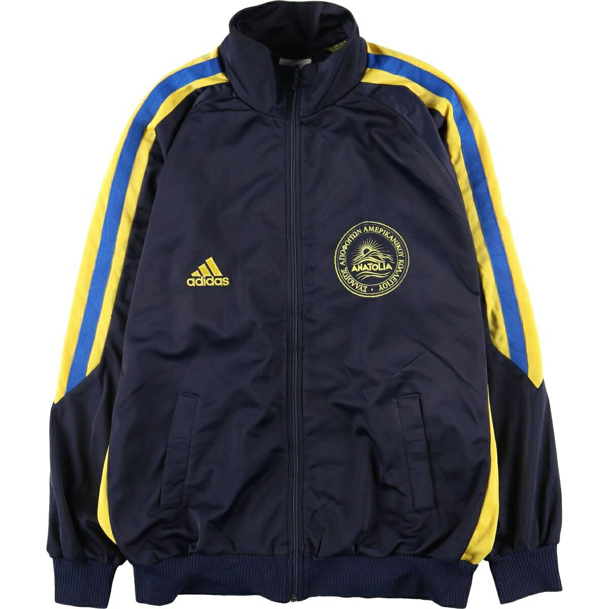 樂天商城 - 古着 90~00'S アディダス adidas バックロゴ ジャージ トラックジャケット メンズM相当 /eaa612499 【中古】 【260215】 ネイビー系 春秋冬