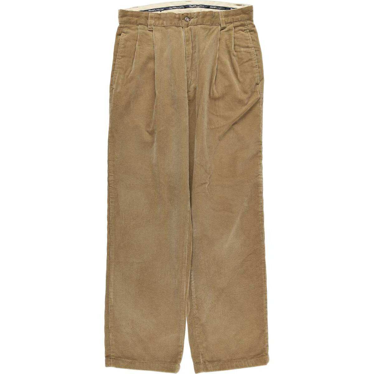 樂天商城 - 古着 ラルフローレン Ralph Lauren Polo Ralph Lauren ツータック コーデュロイパンツ メンズw30相当 /eaa612650 【中古】 【260211】 ベージュ系 春夏秋冬