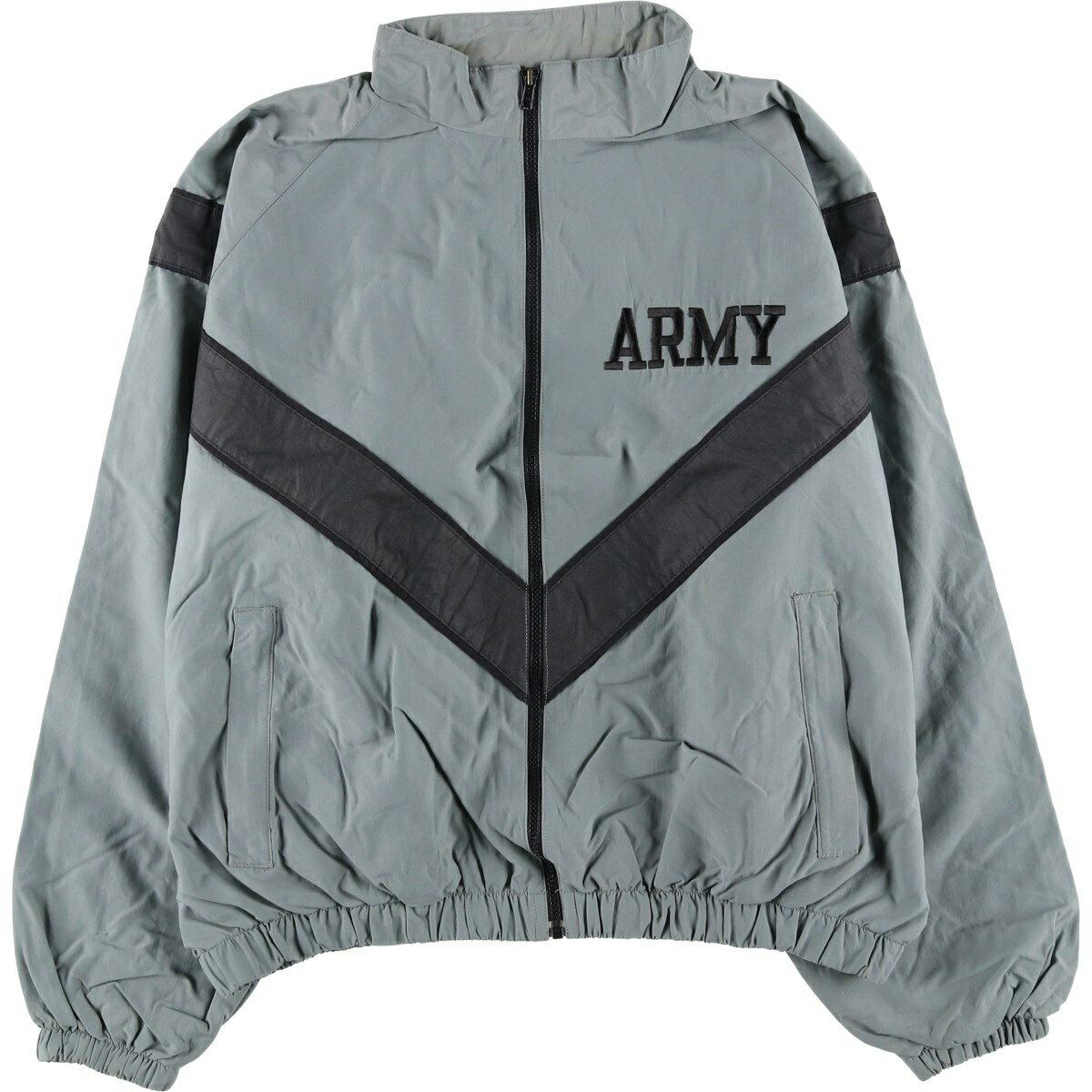 樂天商城 - 古着 00'S 米軍実品 U.S.ARMY PFU トレーニングジャケット ナイロンジャケット USA製 LARGE SHORT メンズL相当 /eaa612656 【中古】 【260210】 グレー系 春秋冬