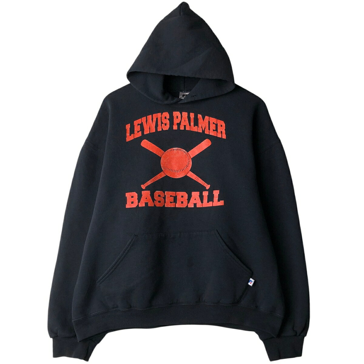 樂天商城 - 古着 ラッセル Russell カレッジ スウェットプルオーバーパーカー メンズL相当 /eaa612719 【中古】 【260214】 ブラック系 春夏秋冬