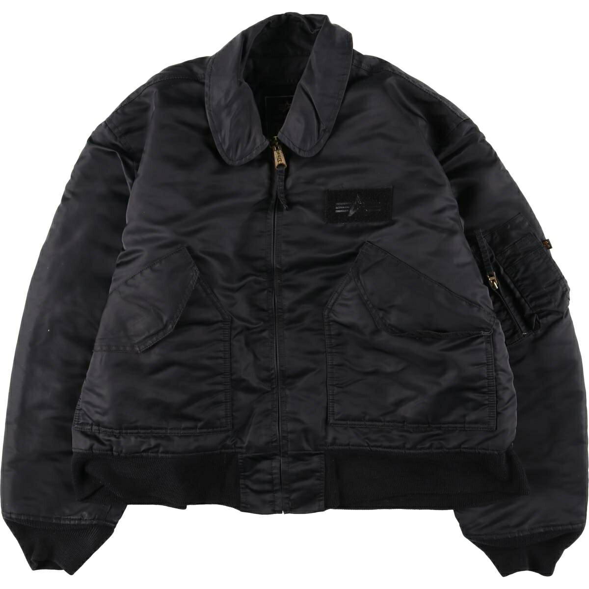 乐天商城 - 古着 民間品 アルファ ALPHA CWU-45/Pタイプ 中綿入り ミリタリー フライトジャケット メンズXL相当 /eaa612728 【中古】 【260209】 ブラック系 春秋冬