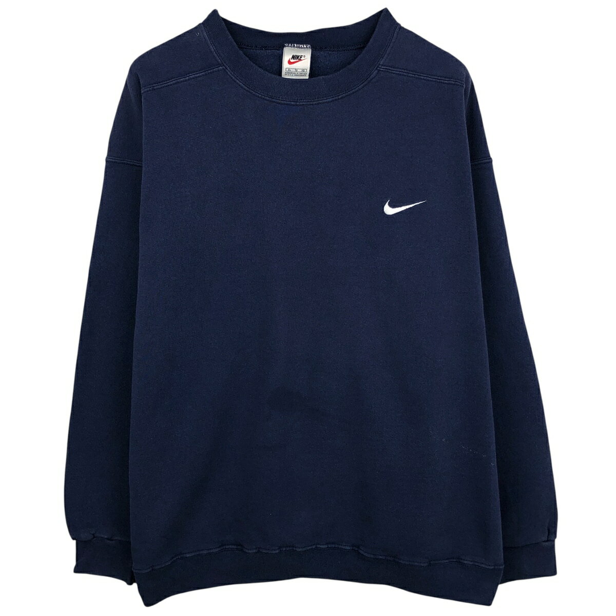 樂天商城 - 古着 90'S ナイキ NIKE ワンポイントロゴスウェットシャツ トレーナー メンズXL相当 ヴィンテージ /eaa612784 【中古】 【260214】 ネイビー系 春夏秋冬