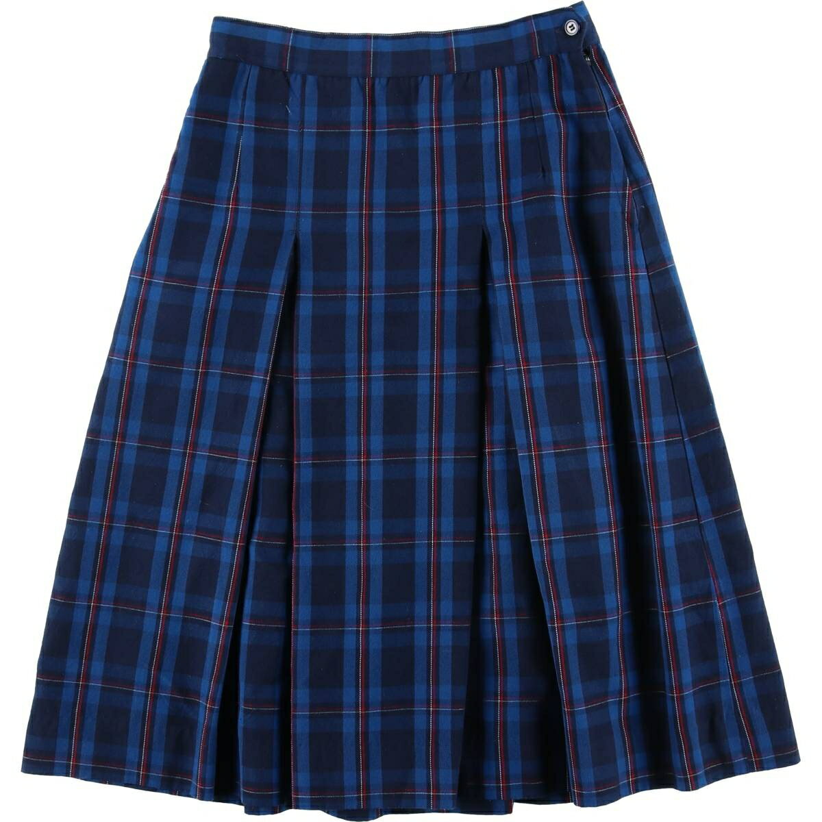 古着 Belcza チェック柄 ハーフ丈 プリーツスカート レディースL相当 /eaa612824 【中古】 【260209】 【Elulu/エルル】