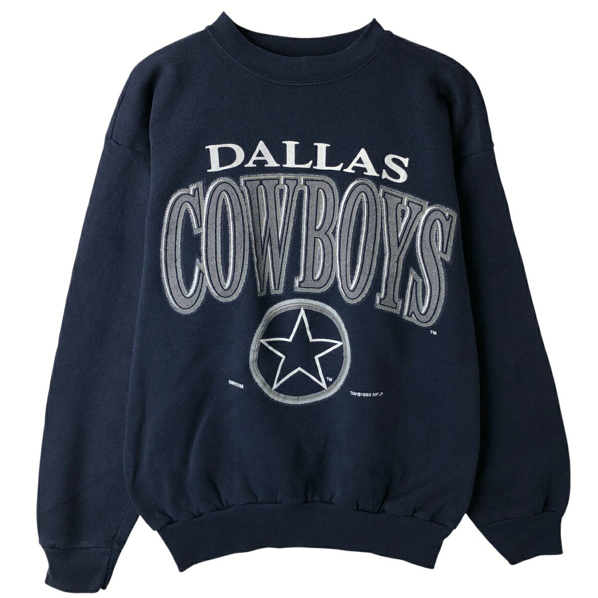 Hawaiian - 古着 90'S NFL DALLAS COWBOYS ダラスカウボーイズ プリントスウェットシャツ トレーナー USA製 メンズL相当 ヴィンテージ /eaa612865 【中古】 【260214】 ネイビー系 春夏秋冬