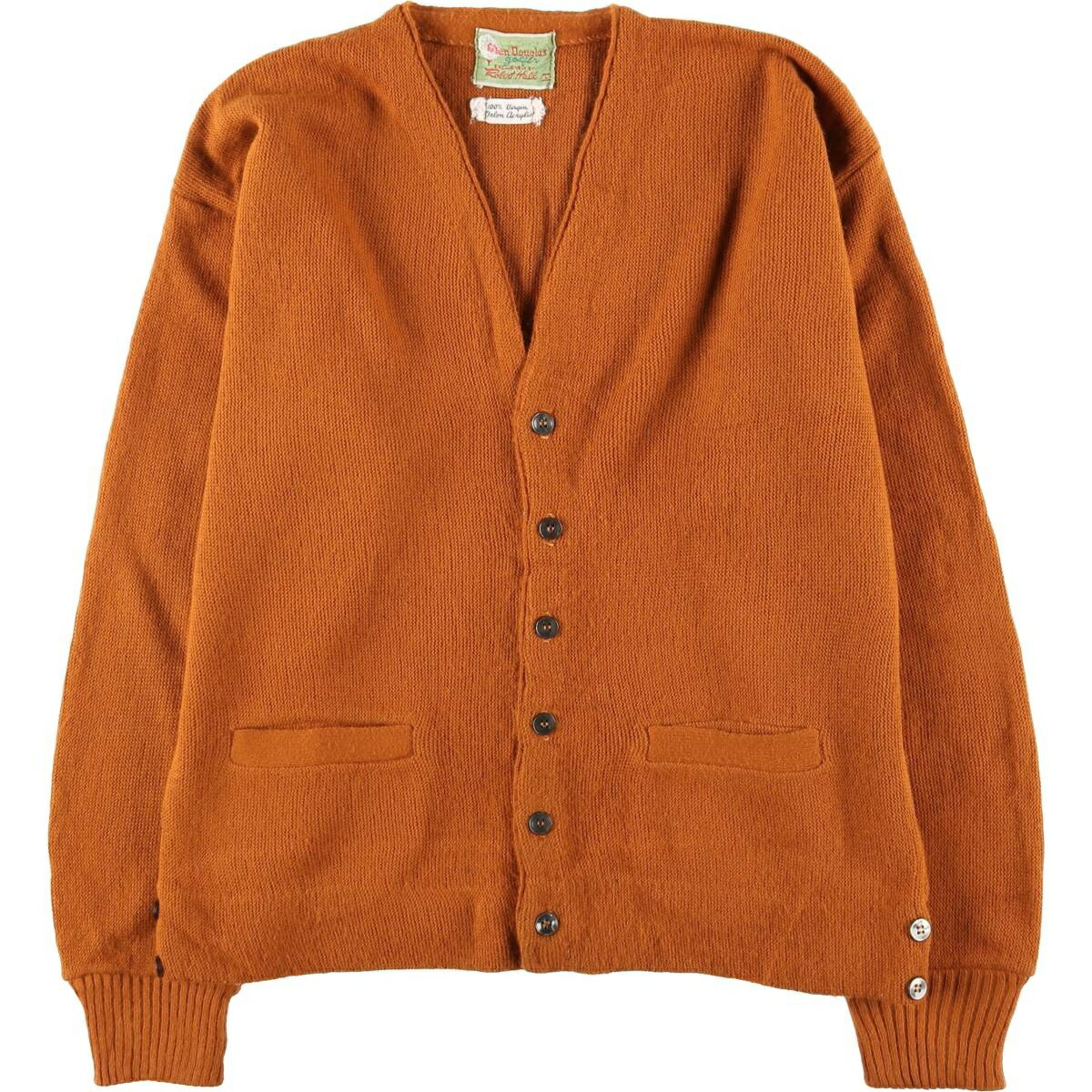 Rakuten - 古着 Glen Douglas アクリルニットカーディガン メンズL相当 ヴィンテージ /eaa612897 【中古】 【260307】 オレンジ系 春秋冬