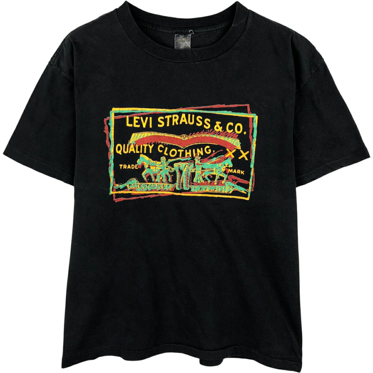 Rakuten - 古着 90'S リーバイス Levi's プリントTシャツ メンズXL相当 ヴィンテージ /eaa612957 【中古】 【260227】 ブラック系 春夏秋