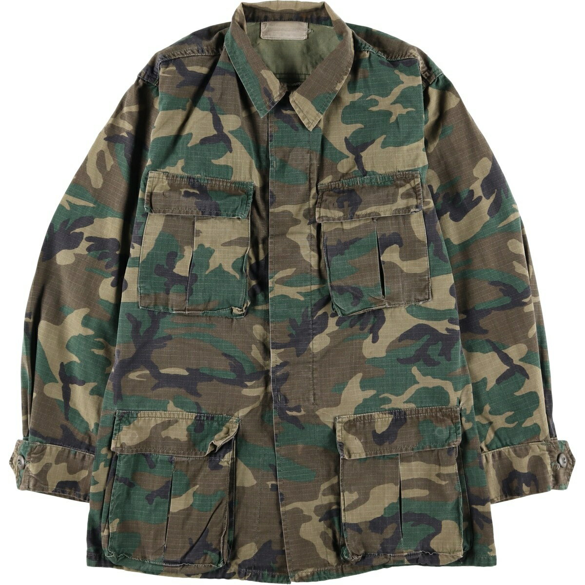 Rakuten - 古着 迷彩柄 ウッドランドカモ B.D.U リップストップ ミリタリージャケット SMALL-REGULAR メンズS相当 /eaa613207 【中古】 【260218】 カーキ系 春秋冬