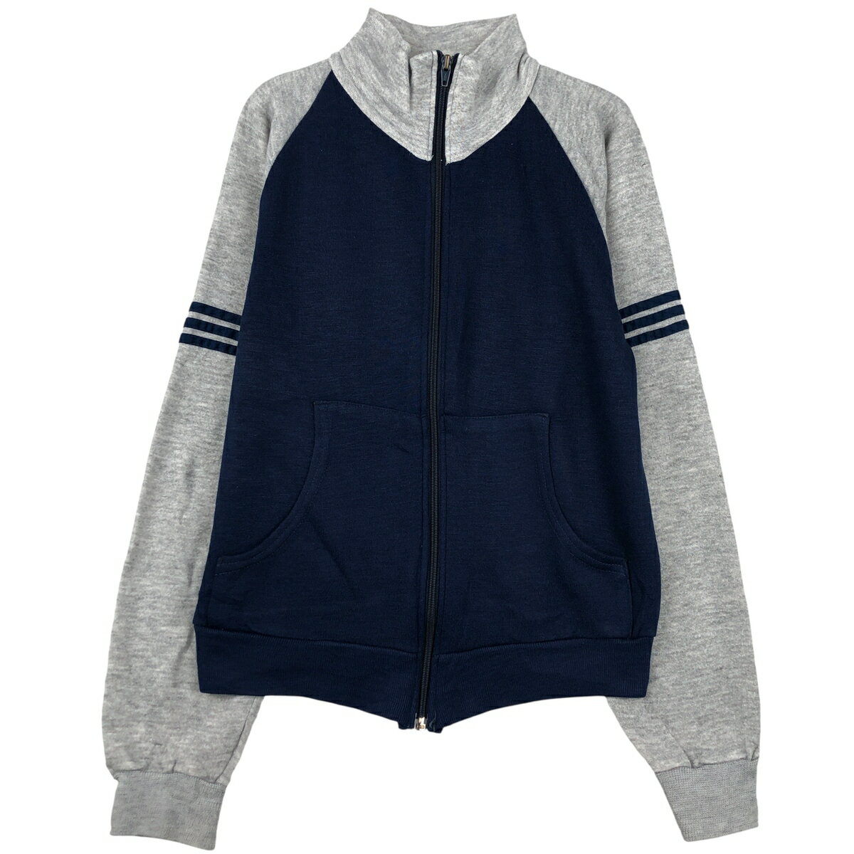 Rakuten - 古着 70~80'S WARM UP ツートン ハイネック フルジップスウェットシャツ トレーナー USA製 メンズS相当 /eaa613283 【中古】 【260219】 【Elulu/エルル】 グレー系 春夏秋冬