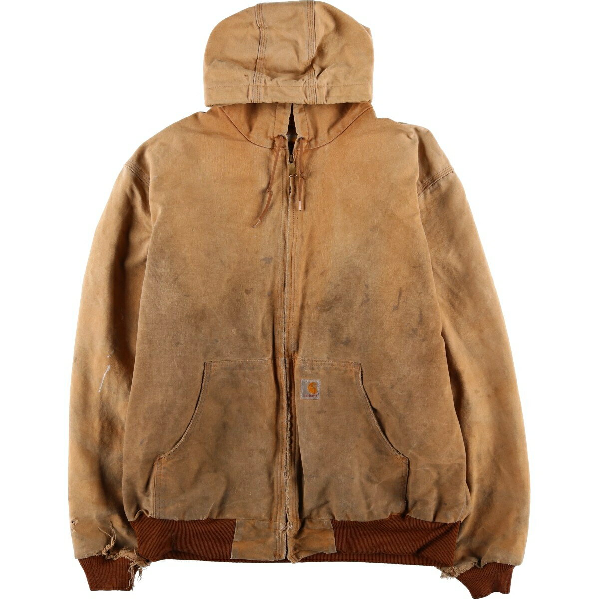 Rakuten - 古着 カーハート Carhartt アクティブジャケット ダックフルジップパーカー USA製 メンズXL相当 /eaa613330 【中古】 【260215】 ベージュ系 春秋冬
