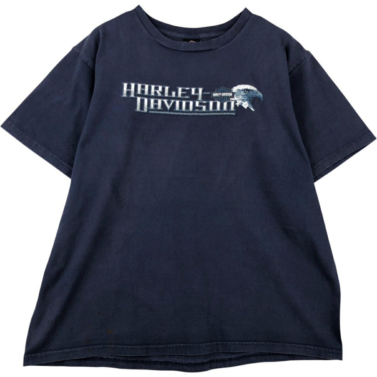 樂天商城 - 古着 00'S ハーレーダビッドソン Harley-Davidson 鷲柄 イーグル柄 モーターサイクル バイクTシャツ USA製 メンズXXL相当 /eaa613488 【中古】 【260220】 ネイビー系 春夏秋