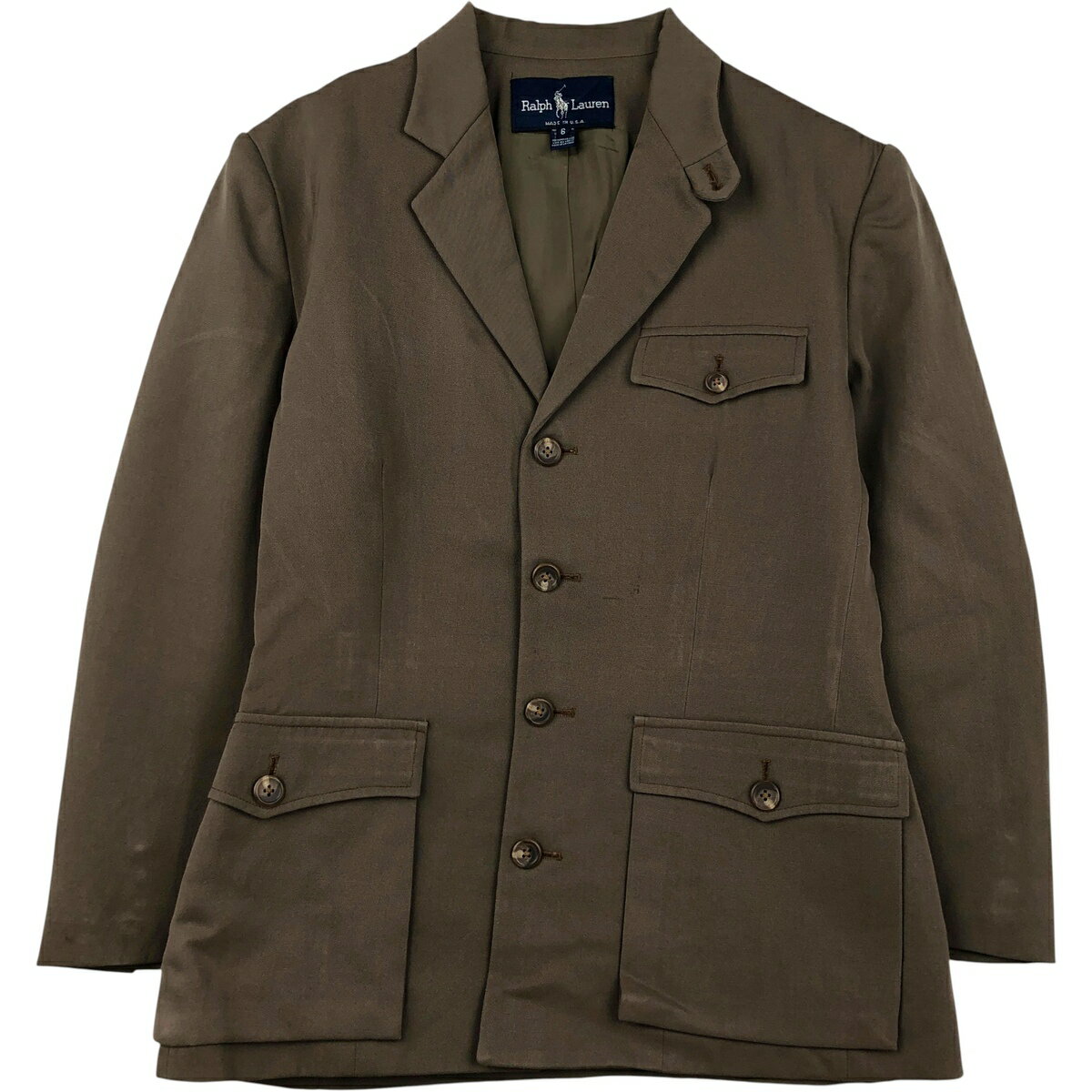 古着 ~90'S ラルフローレン Ralph Lauren ウールテーラードジャケット USA製 レディースM相当 ヴィンテージ /eaa613614 【中古】 【260..