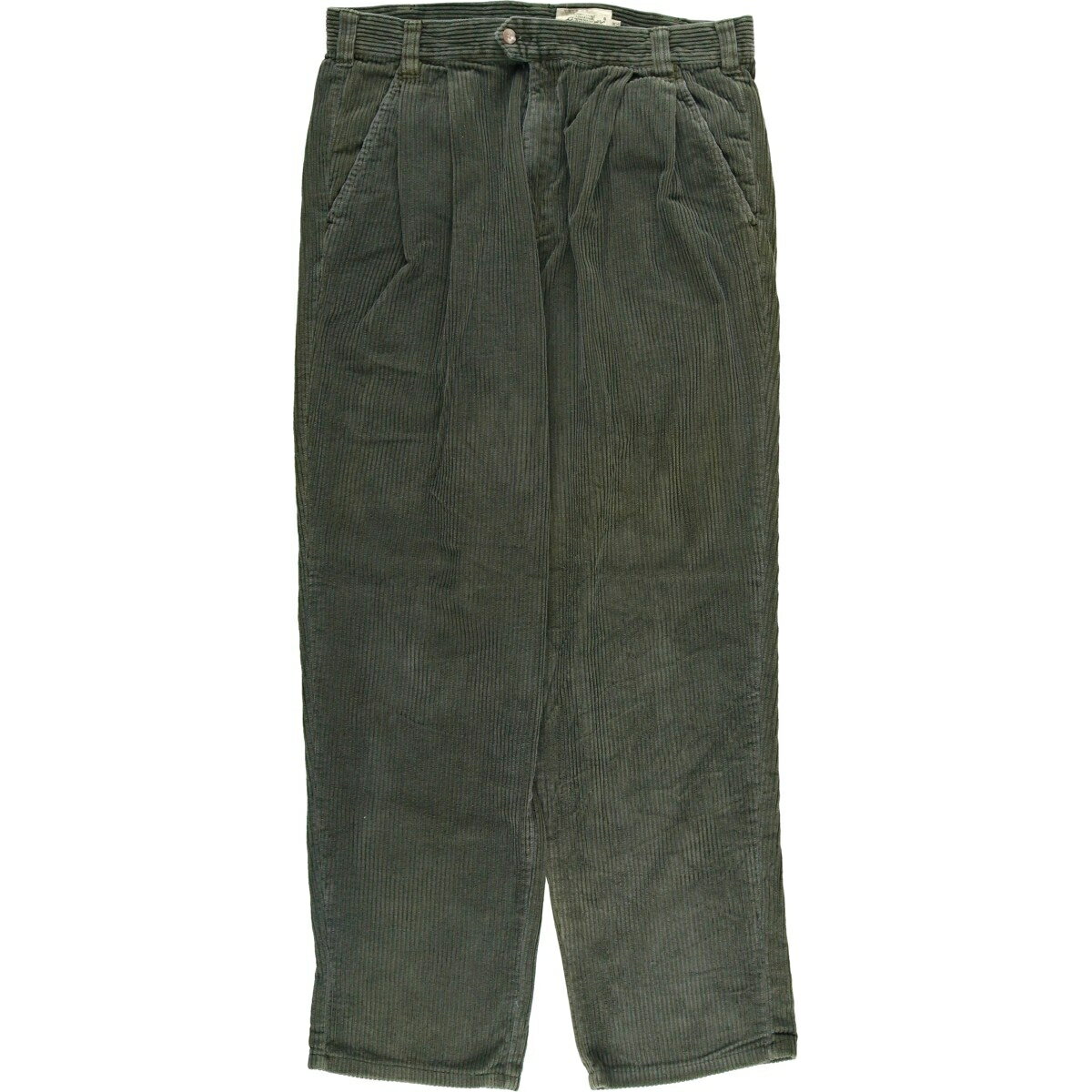 樂天商城 - 古着 エディーバウアー Eddie Bauer ツータック 太畝 コーデュロイパンツ メンズw35相当 /eaa613662 【中古】 【260308】 グリーン系 春夏秋冬