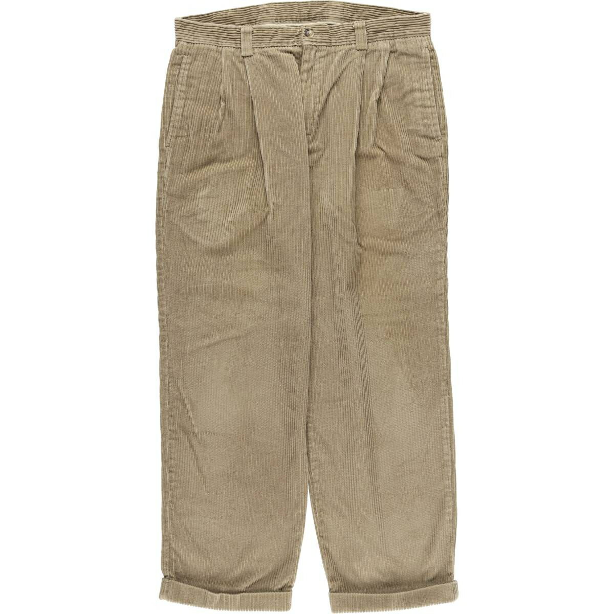 古着 80~90'S エルエルビーン L.L.Bean ツータック 太畝 コーデュロイパンツ メンズw35相当 ヴィンテージ /eaa613664 【中古】 【26022..