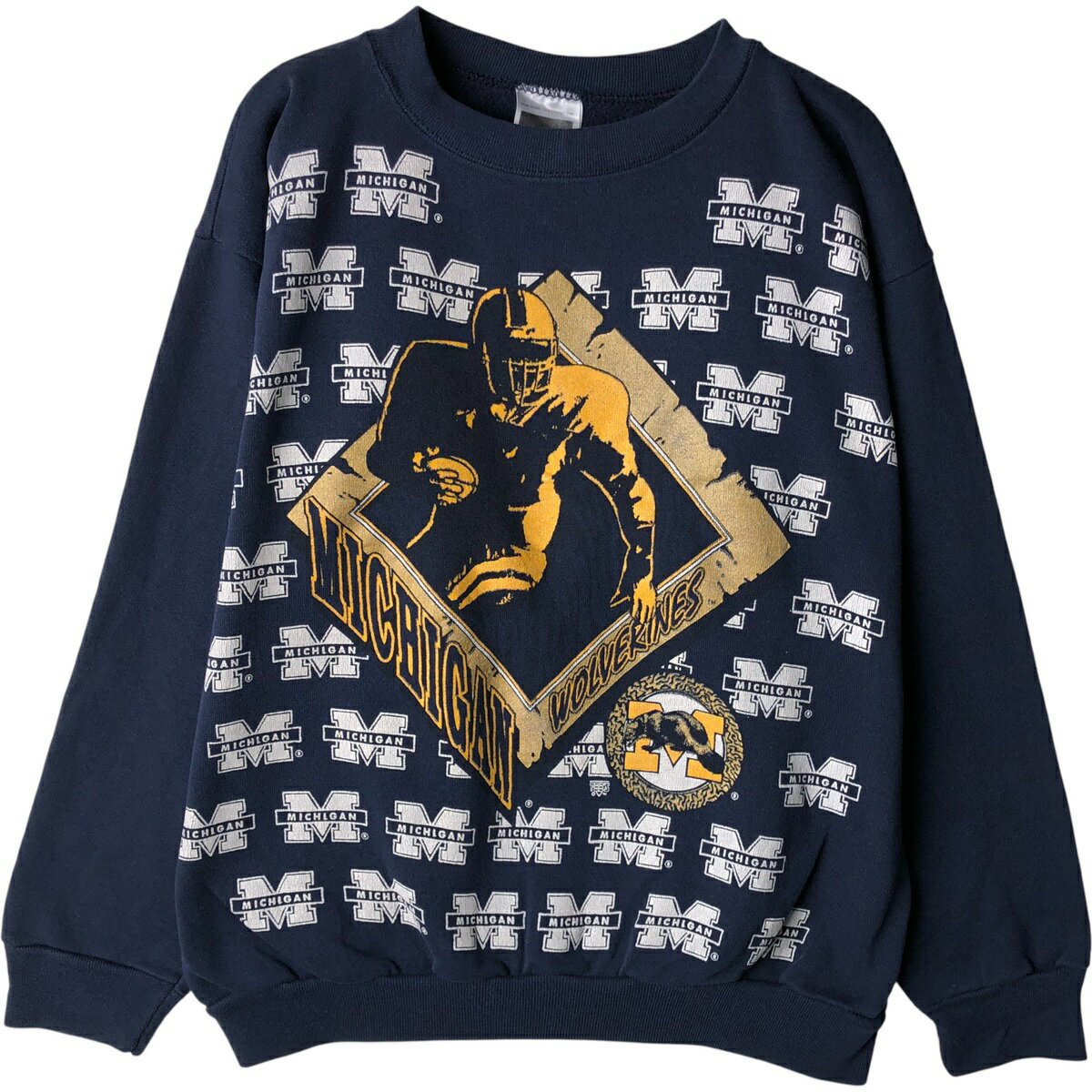 樂天商城 - 古着 90'S タルテックス Tultex MICHIGAN ミシガン大学 カレッジスウェットシャツ トレーナー USA製 メンズL相当 ヴィンテージ /eaa613742 【中古】 【260219】 ネイビー系 春夏秋冬