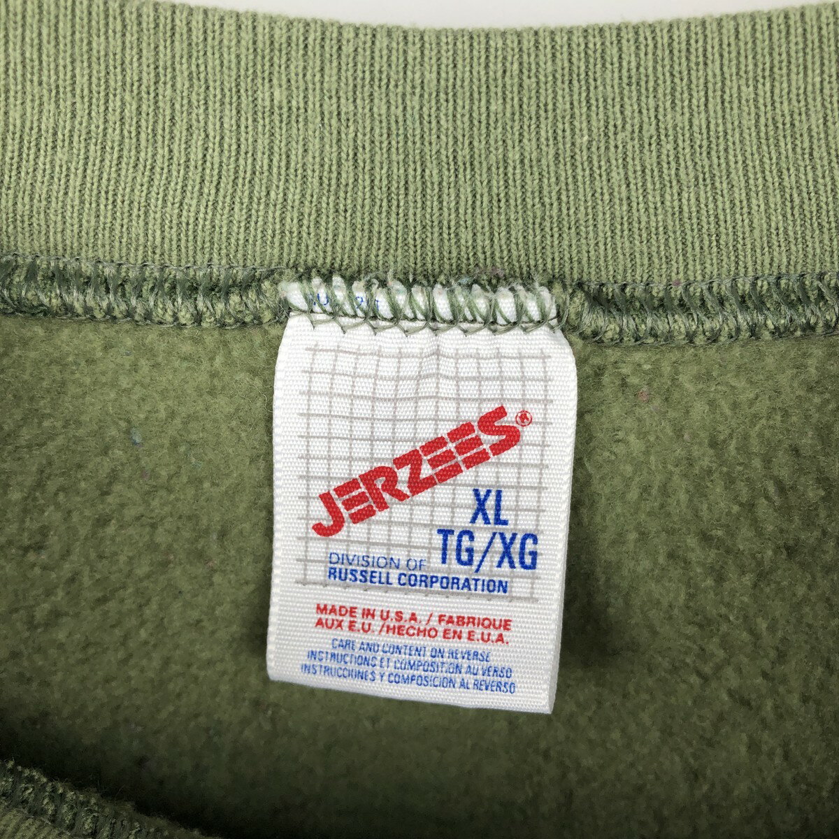 古着 80~90'S ジャージーズ Jerzees プリントスウェットシャツ トレーナー USA製 メンズXL相当 /eaa613873 【中古】 【260220】 カーキ系 春夏秋冬 3