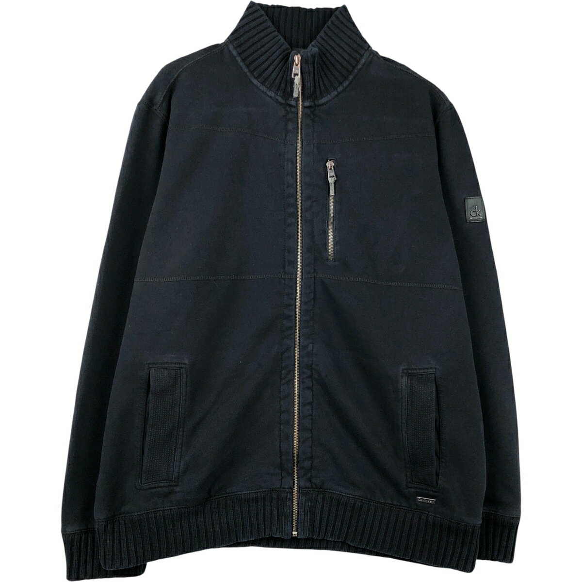 Collaboration - 古着 90~00'S カルバンクライン Calvin klein フルジップスウェットシャツ トレーナー メンズXL相当 ヴィンテージ /eaa613883 【中古】 【260217】 ネイビー系 春夏秋冬