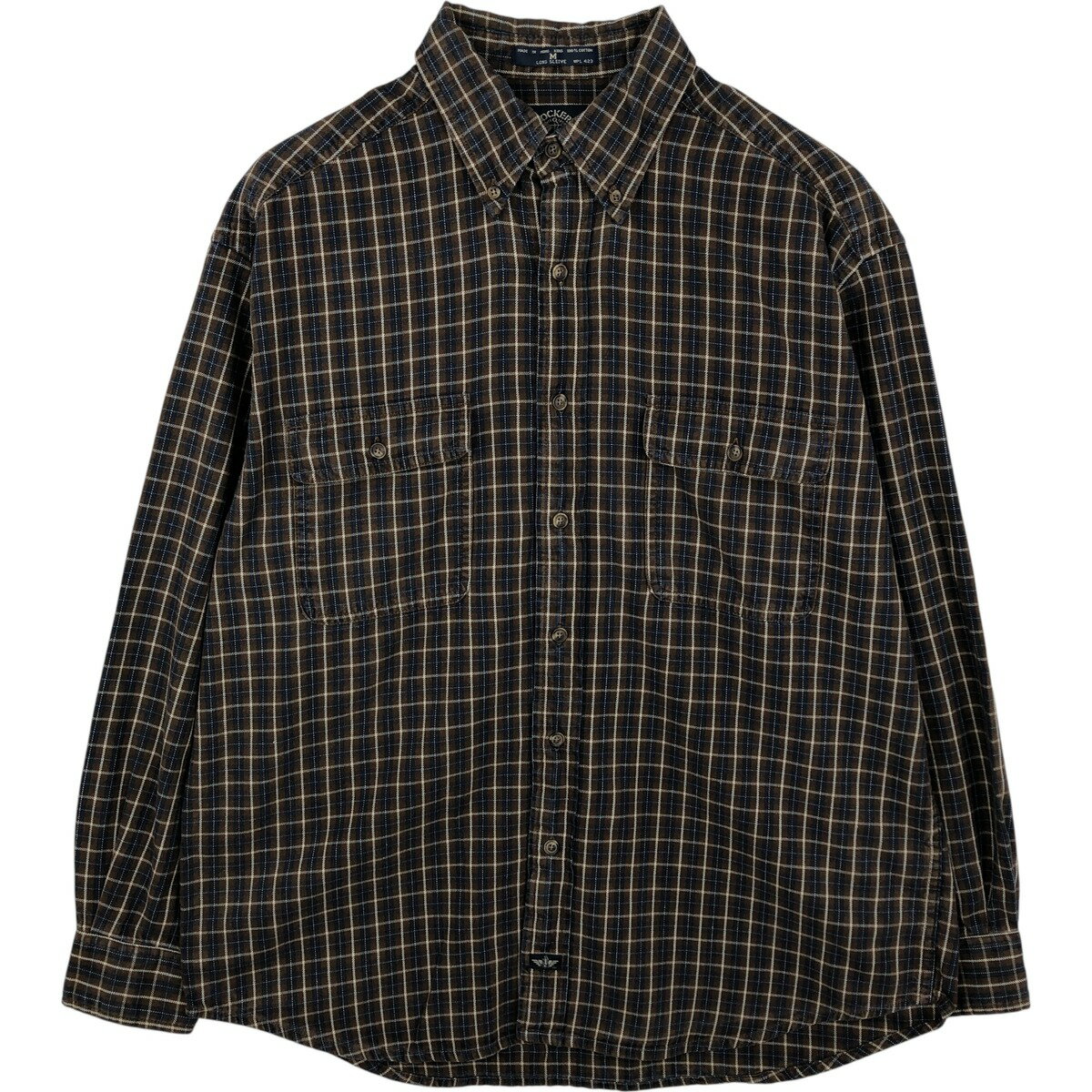 樂天商城 - 古着 ドッカーズ DOCKERS 長袖 ボタンダウン ライトネルチェックシャツ メンズM相当 /eaa614028 【中古】 【260222】 【SS2606_10