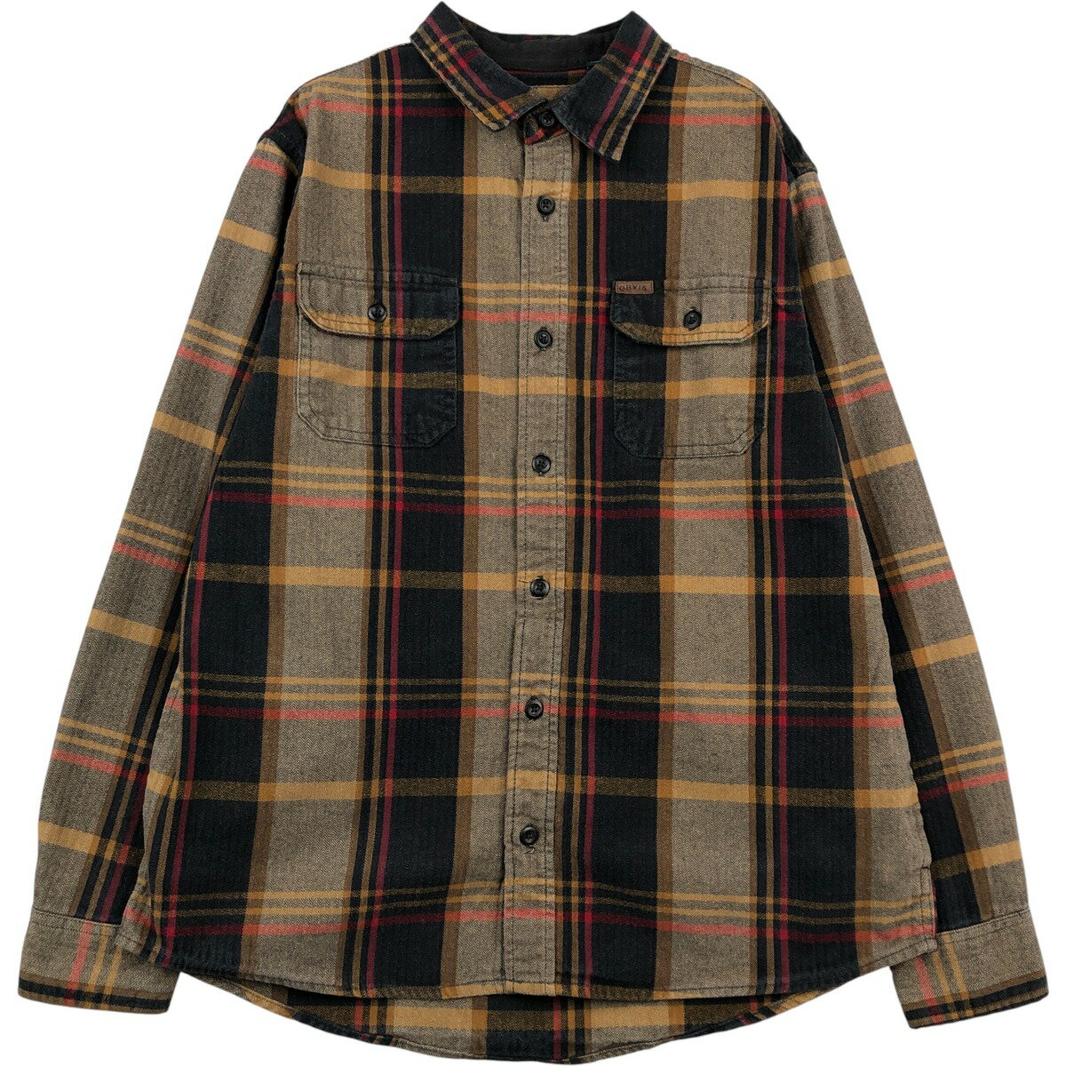 Rakuten - 古着 オービス ORVIS 長袖 フランネルチェックシャツ メンズL相当 /eaa614030 【中古】 【260216】 【NH-2508】 ブラウン系 春夏秋冬