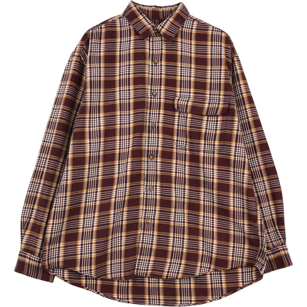 Rakuten - 古着 エディーバウアー Eddie Bauer 長袖 ライトネルチェックシャツ メンズM相当 /eaa614039 【中古】 【260216】 【NH-2508】 レッド系 春夏秋冬