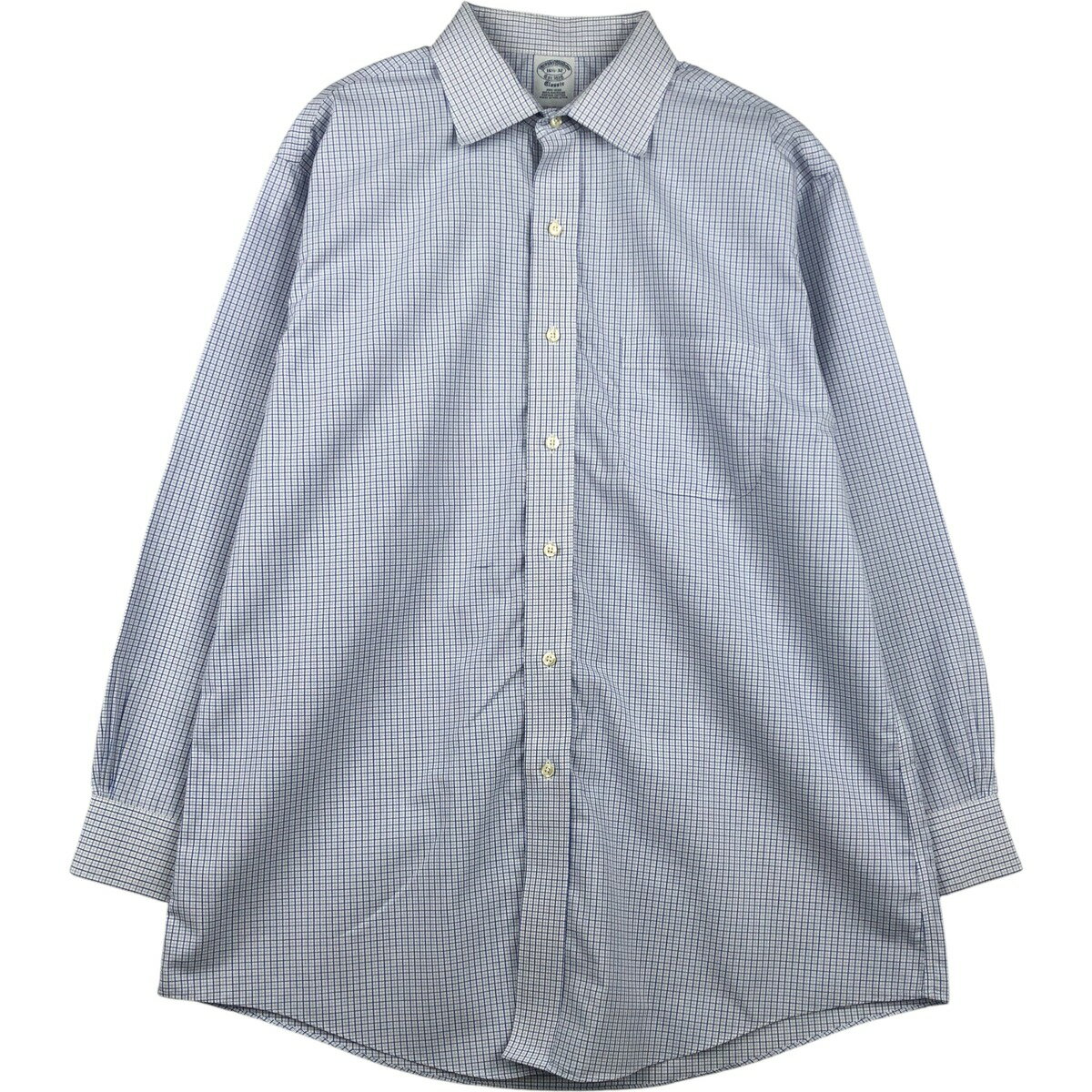 樂天商城 - 古着 ブルックスブラザーズ Brooks Brothers Est.1818 CLASSIC 長袖 コットンチェックシャツ メンズL相当 /eaa614062 【中古】 【260226】 ホワイト系 春夏秋冬