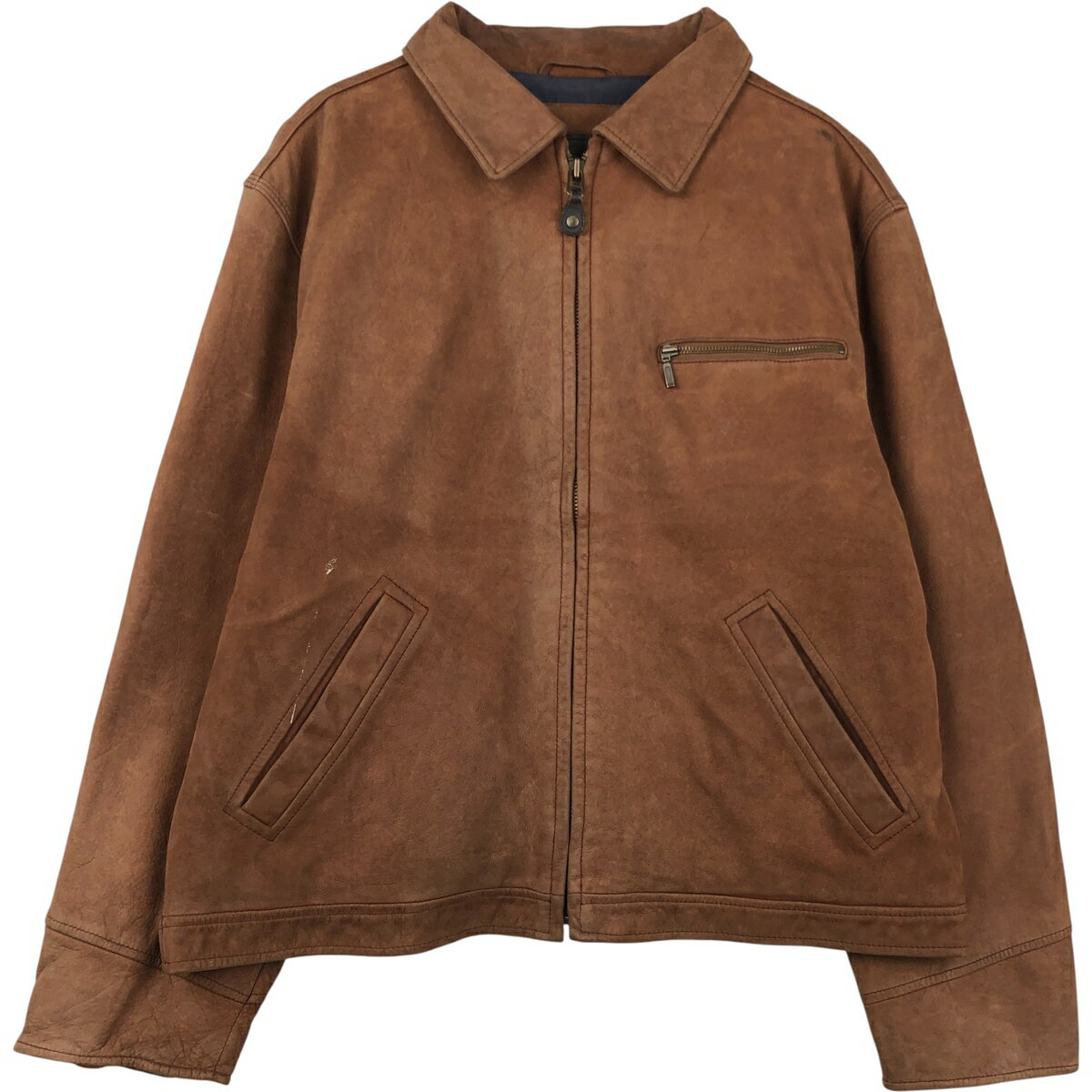 古着 ティンバーランド Timberland スイングトップタイプ レザーブルゾン メンズL相当 /eaa614172 【中古】 【260220】