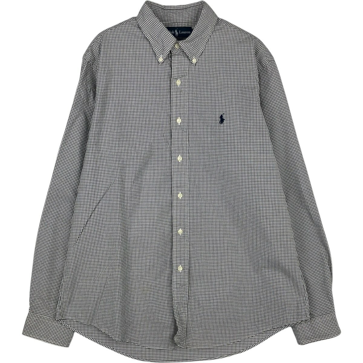 Rakuten - 古着 ラルフローレン Ralph Lauren CUSTOM FIT ギンガムチェック 長袖 ボタンダウンチェックシャツ メンズL相当 /eaa614265 【中古】 【260412】