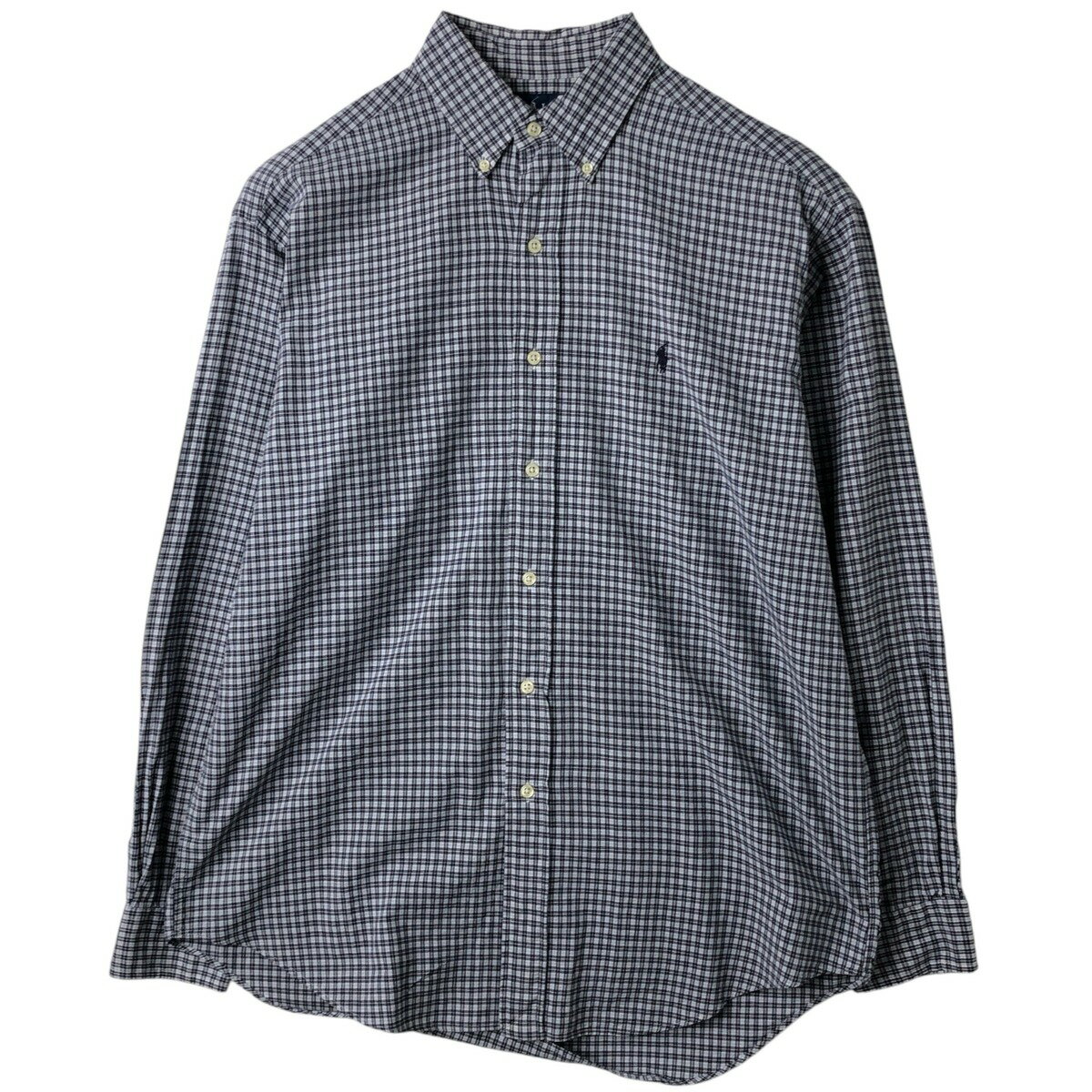 Rakuten - 古着 ラルフローレン Ralph Lauren BLAKE チェック柄 長袖 ボタンダウンチェックシャツ メンズM相当 /eaa614279 【中古】 【260320】 ネイビー系 春夏秋冬