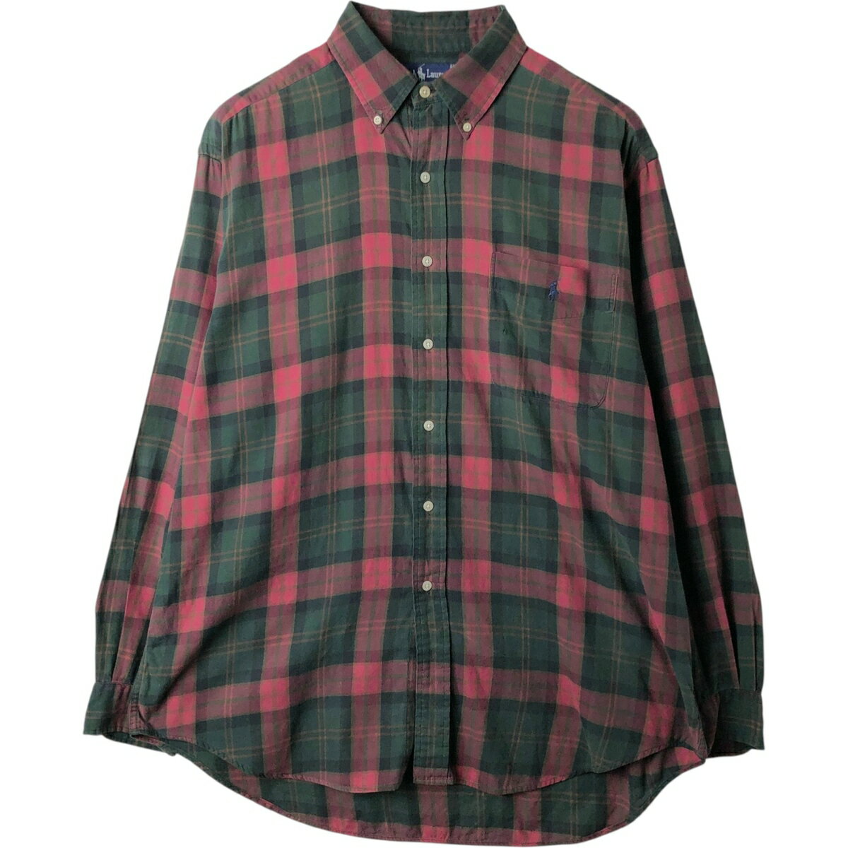 古着 ラルフローレン Ralph Lauren BLAIRE 長袖 ボタンダウンチェックシャツ メンズL相当 /eaa614282 【中古】 【260320】