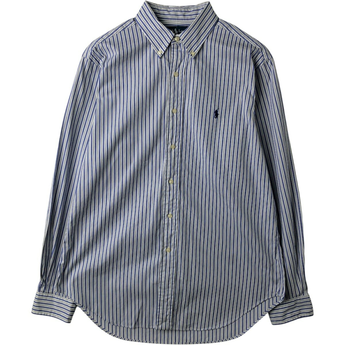 Rakuten - 古着 ラルフローレン Ralph Lauren CLASSIC FIT マルチストライプ 長袖 ボタンダウンストライプシャツ メンズL相当 /eaa614296 【中古】 【260320】 ホワイト系 春夏秋冬