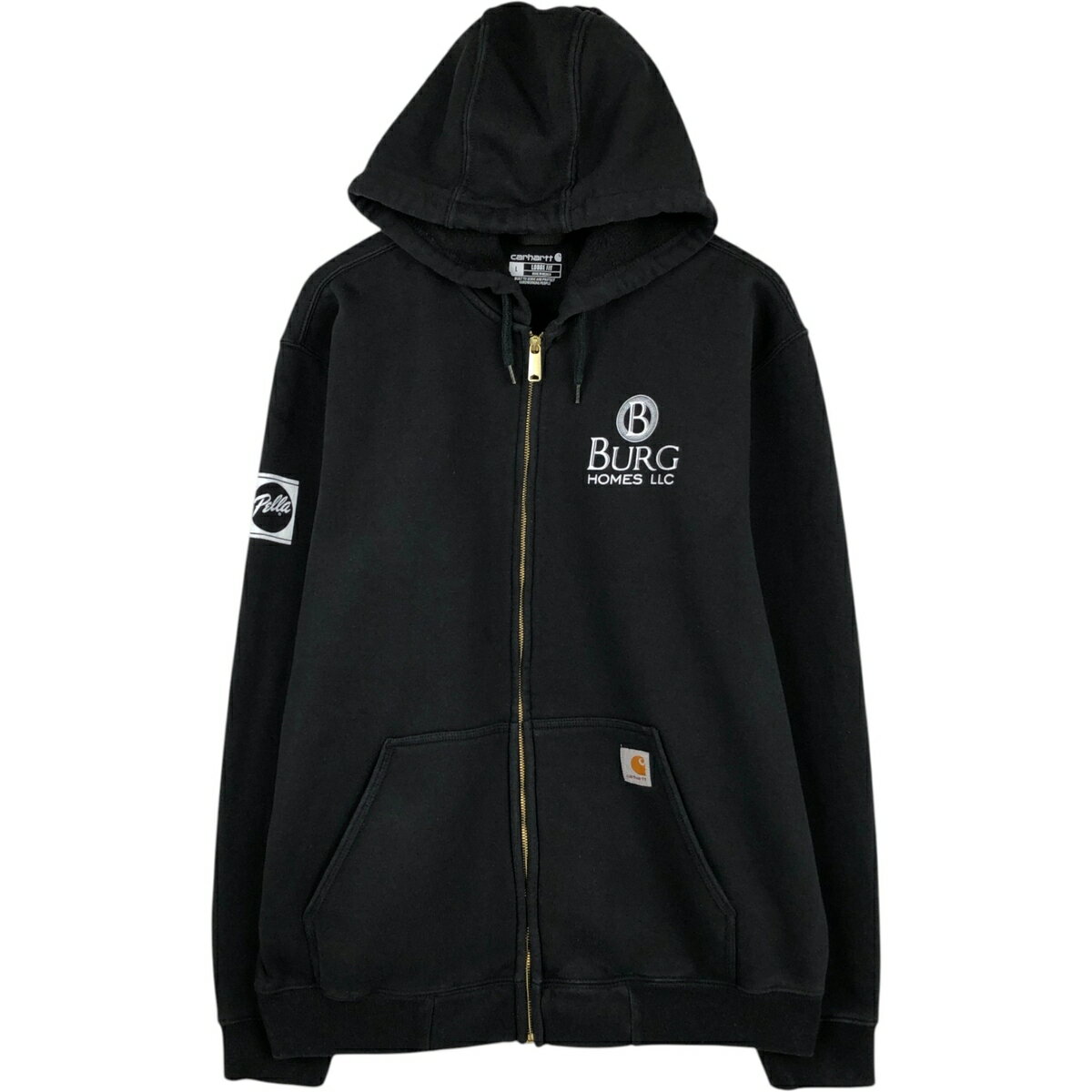 Rakuten - 古着 カーハート Carhartt Loose Fit アドバタイジング スウェットプルオーバーパーカー メンズL相当 /eaa614336 【中古】 【260313】 ブラック系 春夏秋冬