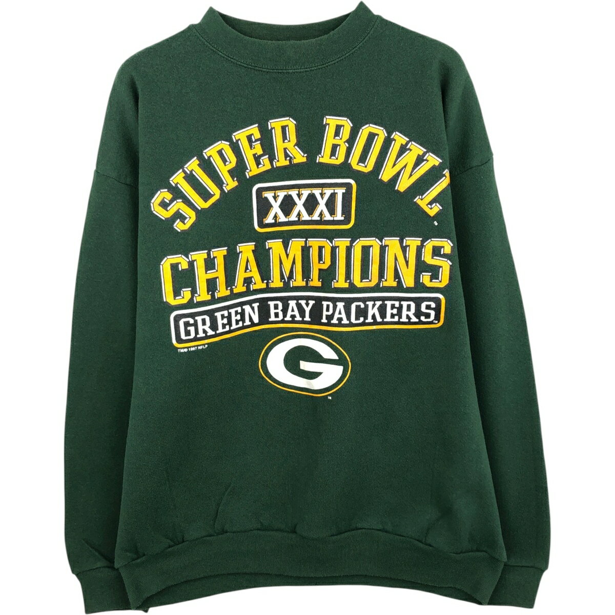 Other - 古着 90'S TULTEX NFL GREEN BAY PACKERS グリーンベイパッカーズ プリントスウェットシャツ トレーナー USA製 メンズL相当 ヴィンテージ /eaa614391 【中古】 【260314】 グリーン系 春夏秋冬