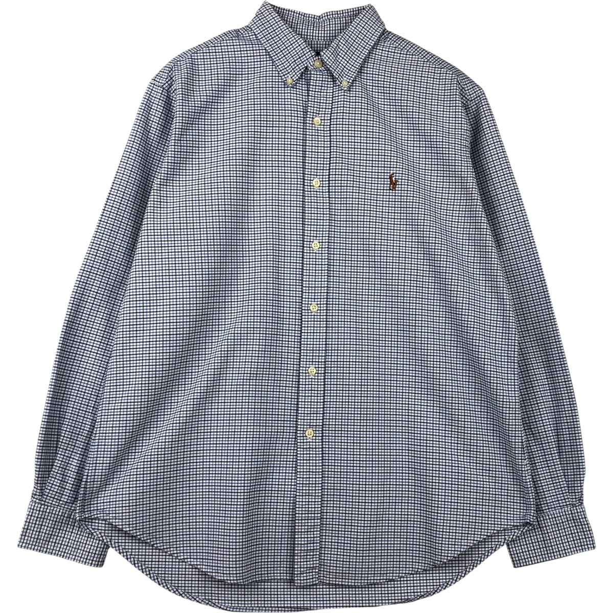 樂天商城 - 古着 ラルフローレン Ralph Lauren CLASSIC FIT 長袖 ボタンダウンチェックシャツ メンズL相当 /eaa614700 【中古】 【260218】 ホワイト系 春夏秋冬