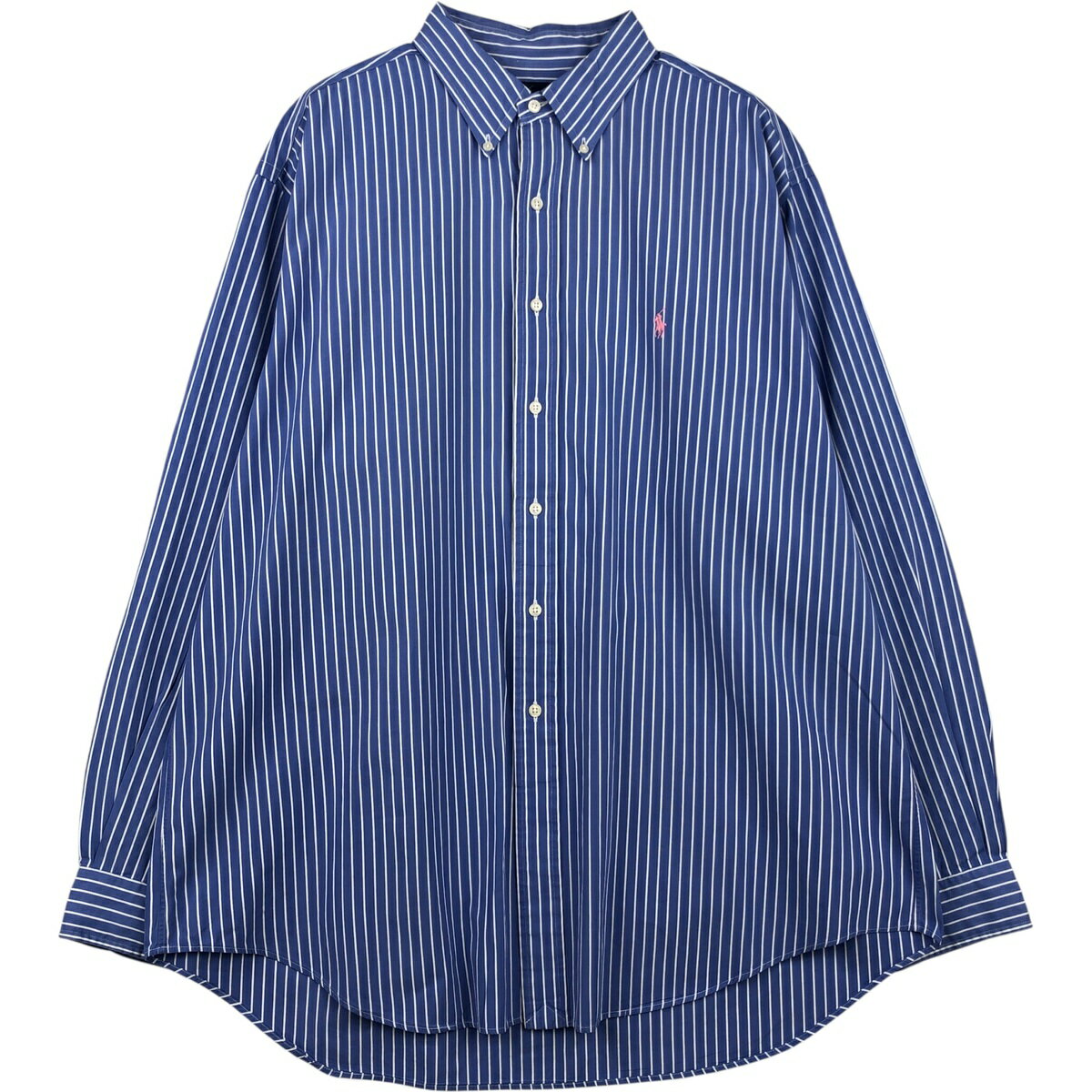 Rakuten - 古着 ラルフローレン Ralph Lauren CLASSIC FIT クラシックフィット 長袖 ボタンダウンストライプシャツ メンズXL相当 /eaa614718 【中古】 【260226】 ブルー系 春夏秋冬